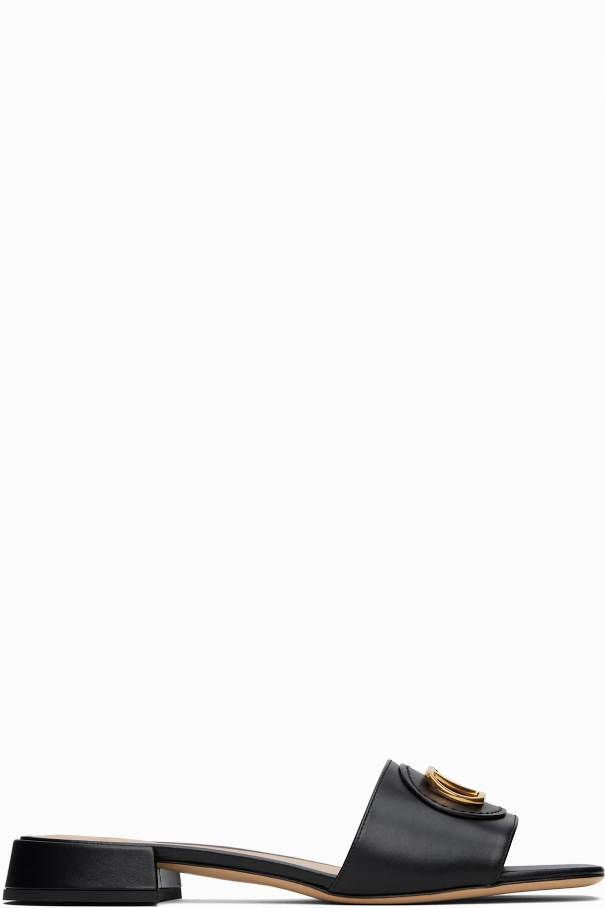 Black VLogo Signature Slide Sandals