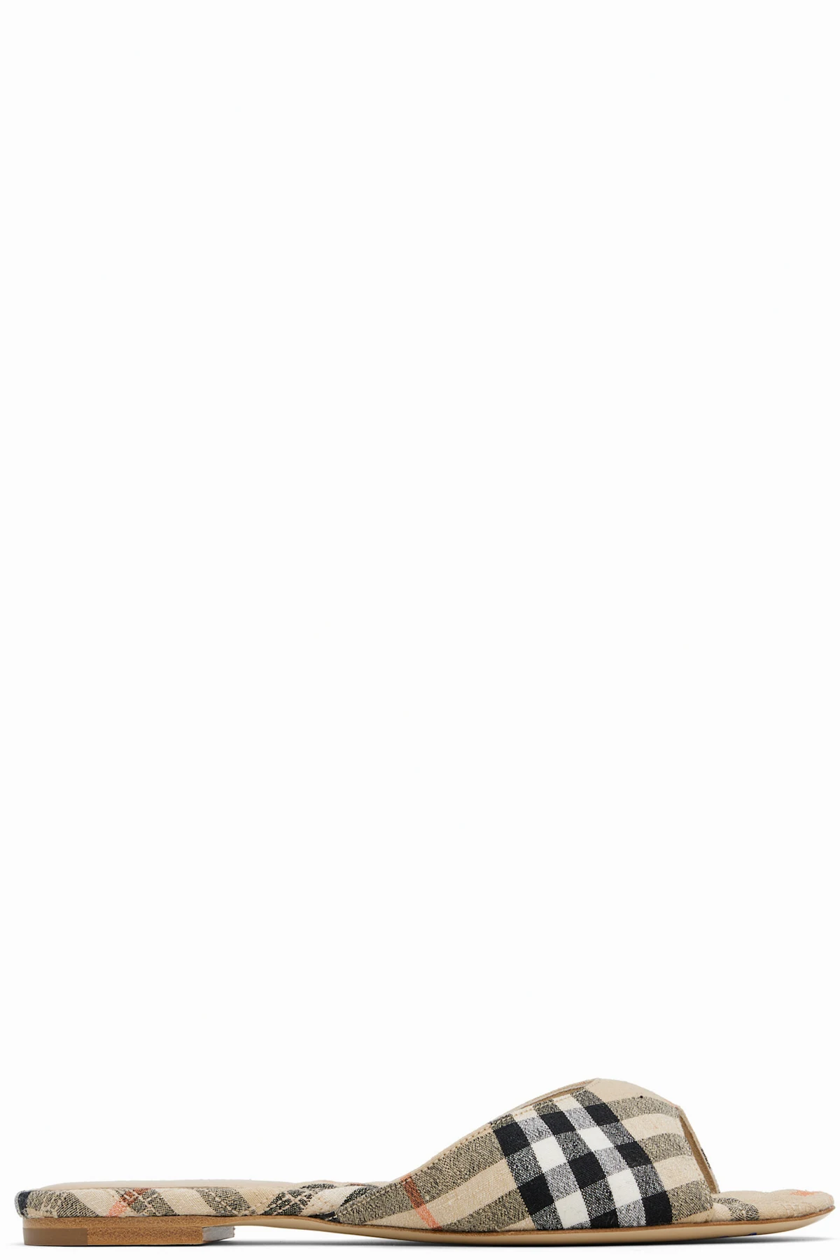 Beige Check Mews Sandals