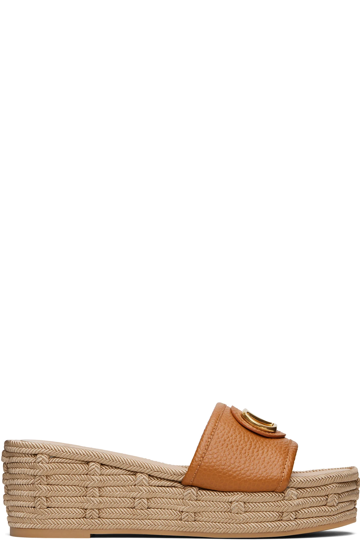 Brown VLogo Signature Slide Espadrillas Sandals