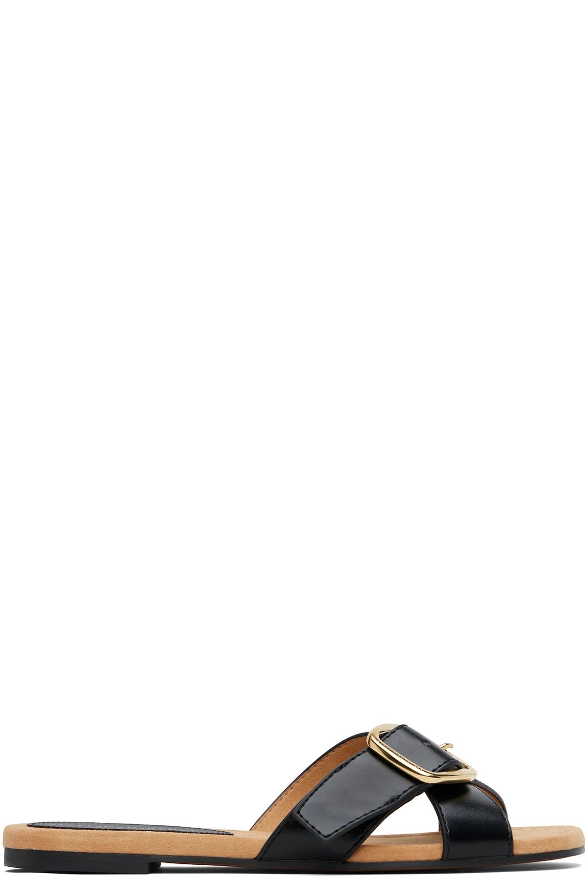 Black Gaia Brushed Alter Mat Sandals