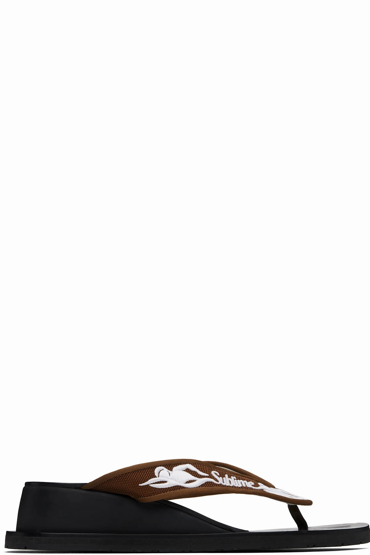 Brown Sublime Wedge Flip-Flops