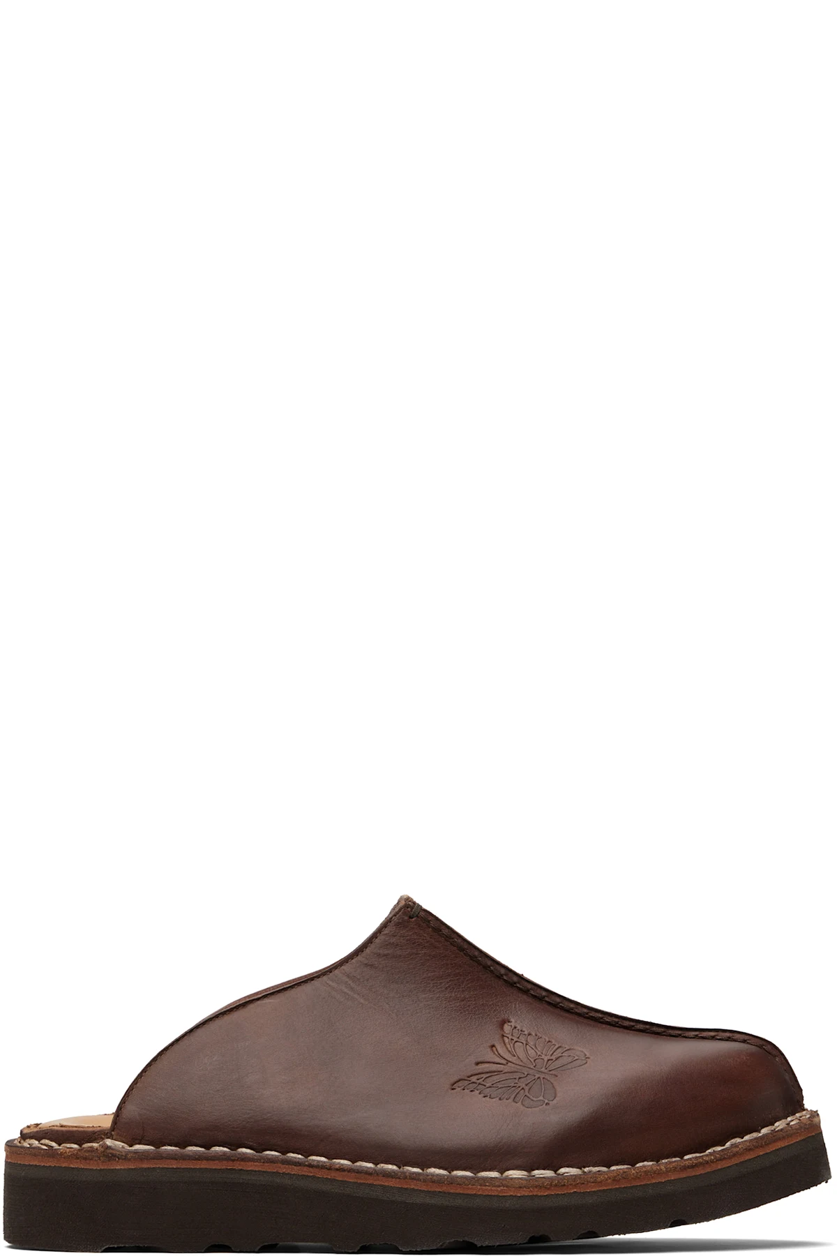 Brown Papillon Embossed Mountain Slip-In Loafers