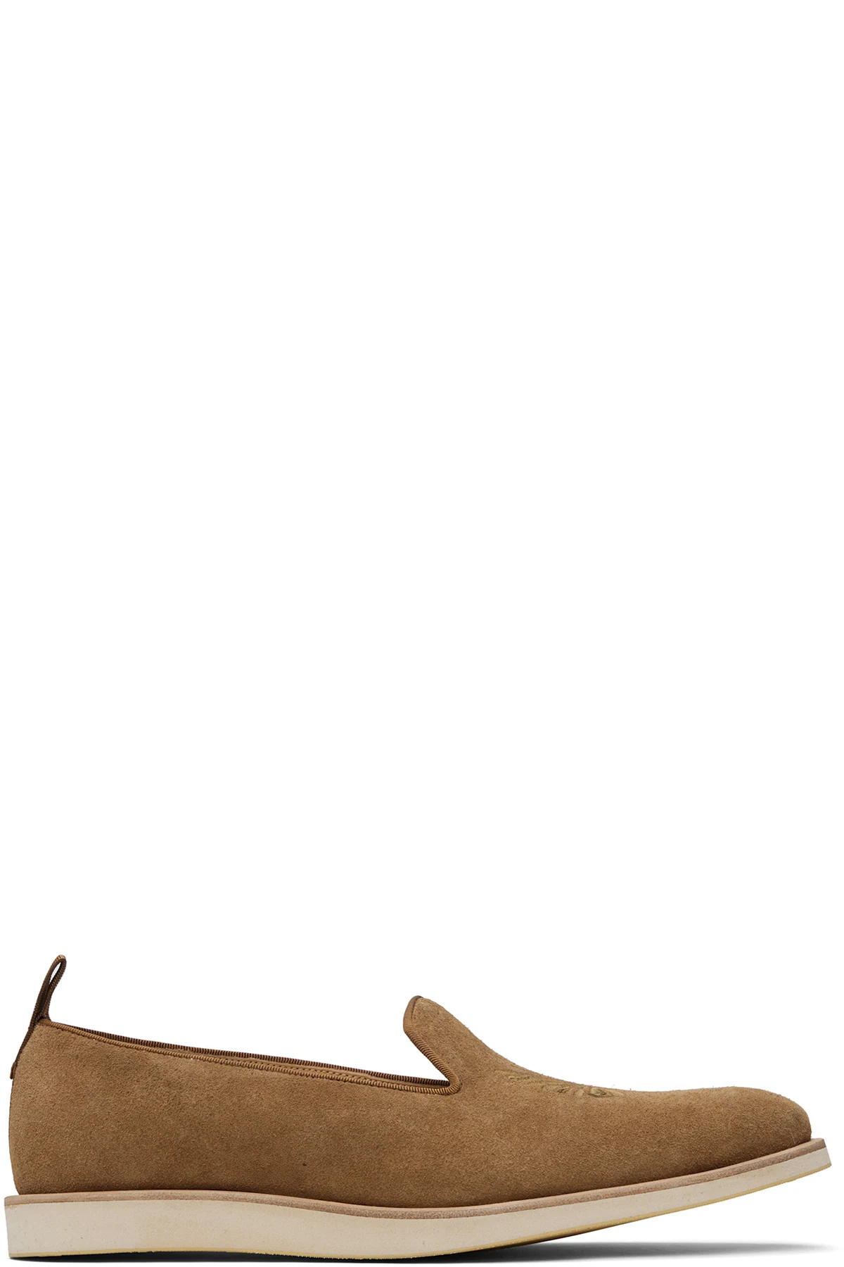 Tan Papillon Emb. Loafers