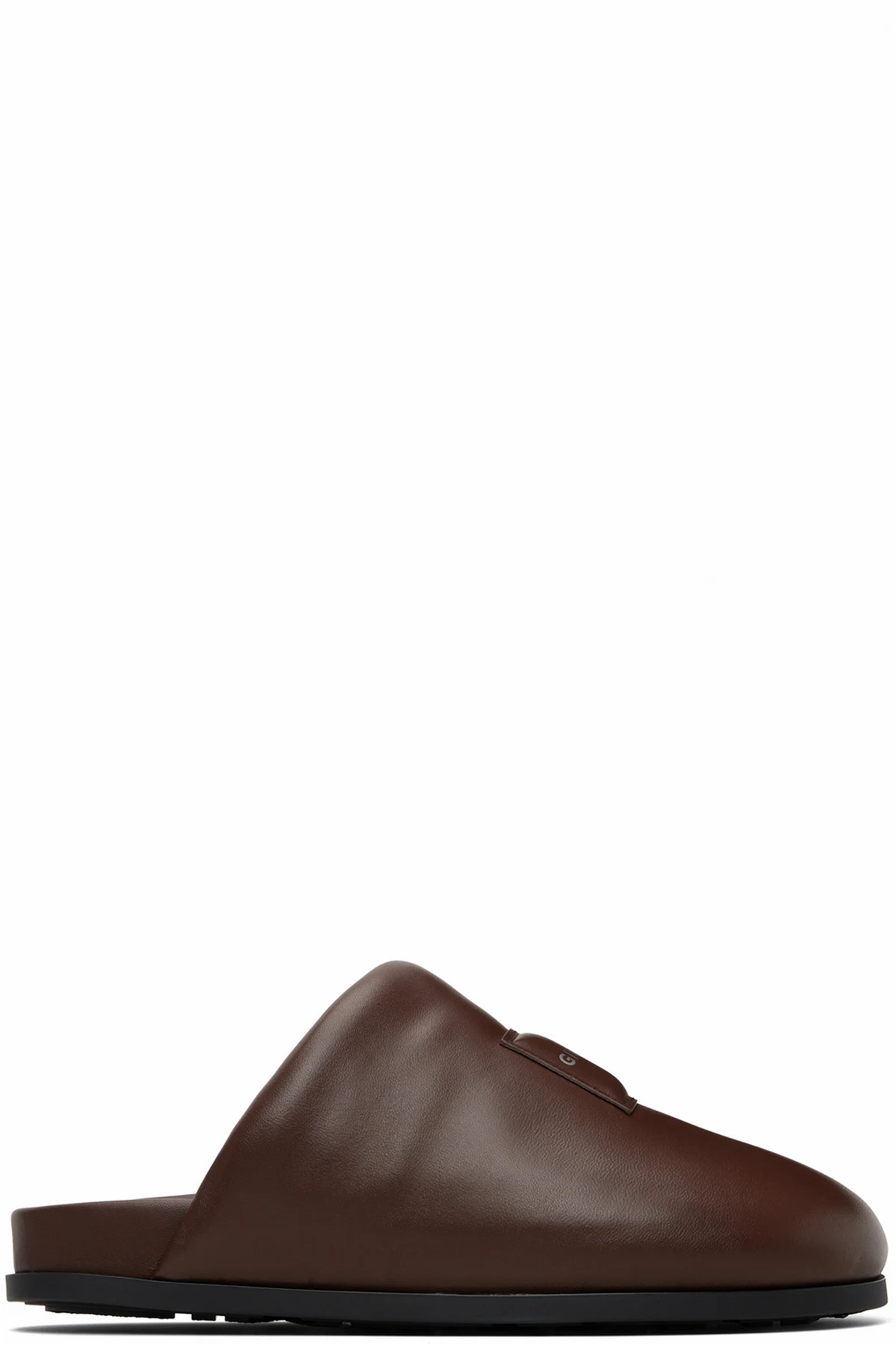 Brown Puffy Mule Slip-on Loafers