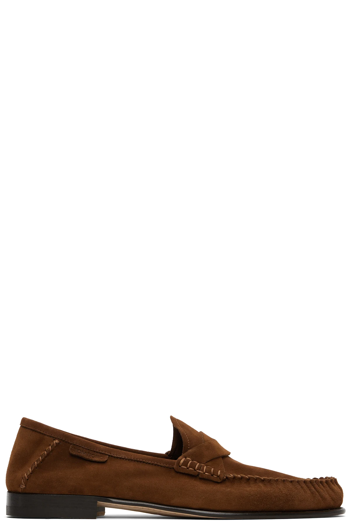 Brown Suede Twisted Band Ripley Loafers