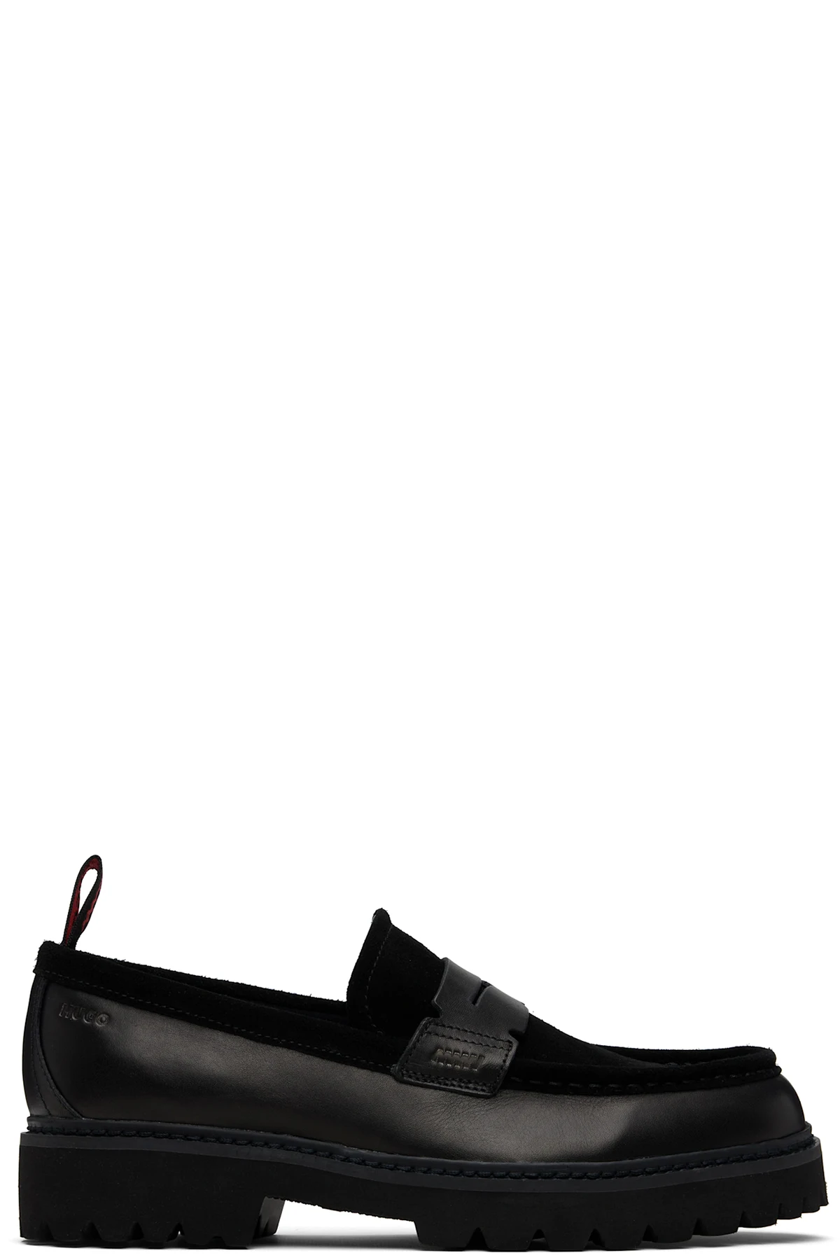 Black Leather & Suede Loafers