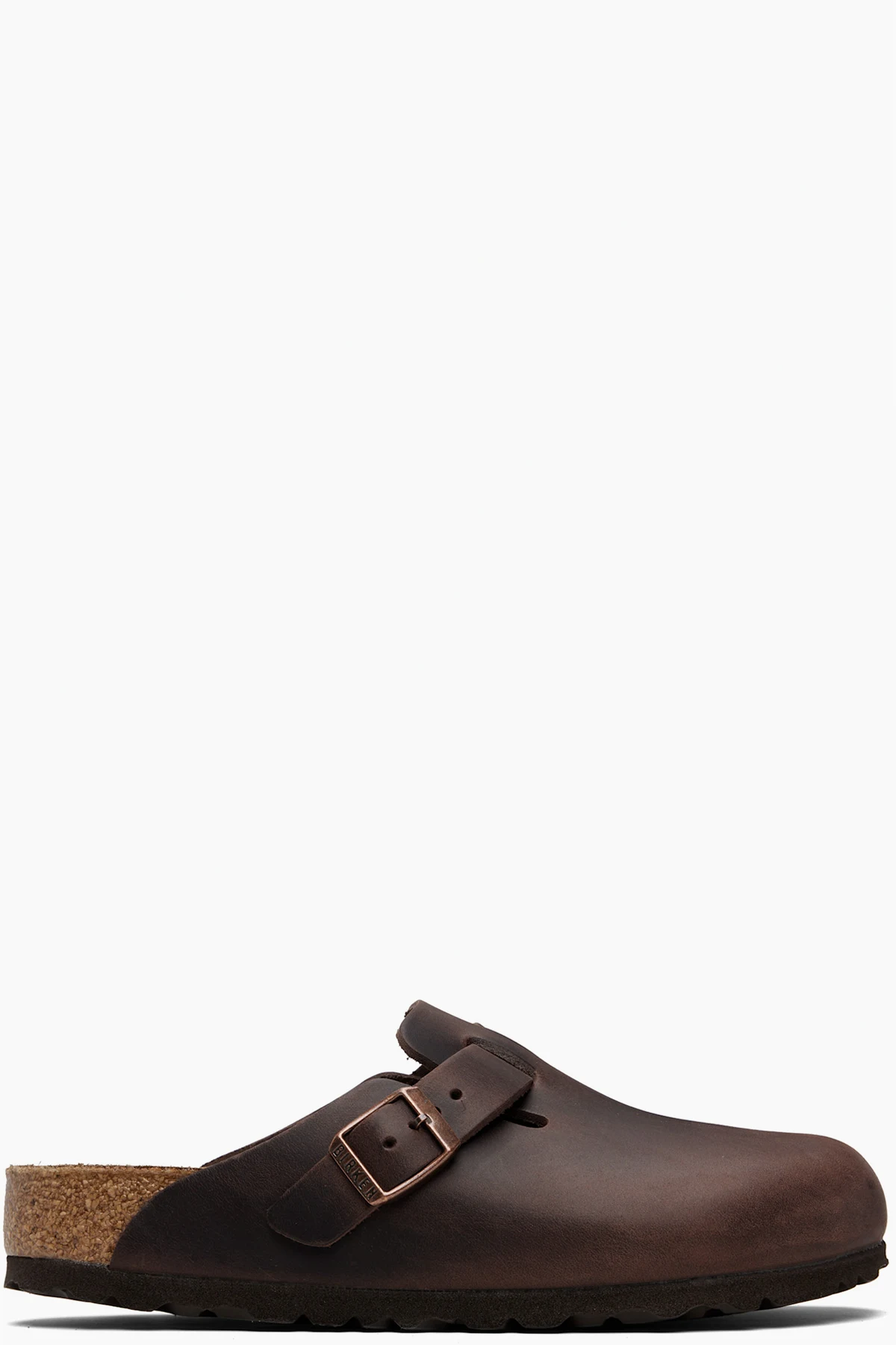 Brown Regular Boston Oiled Leather Slip-on Loafers