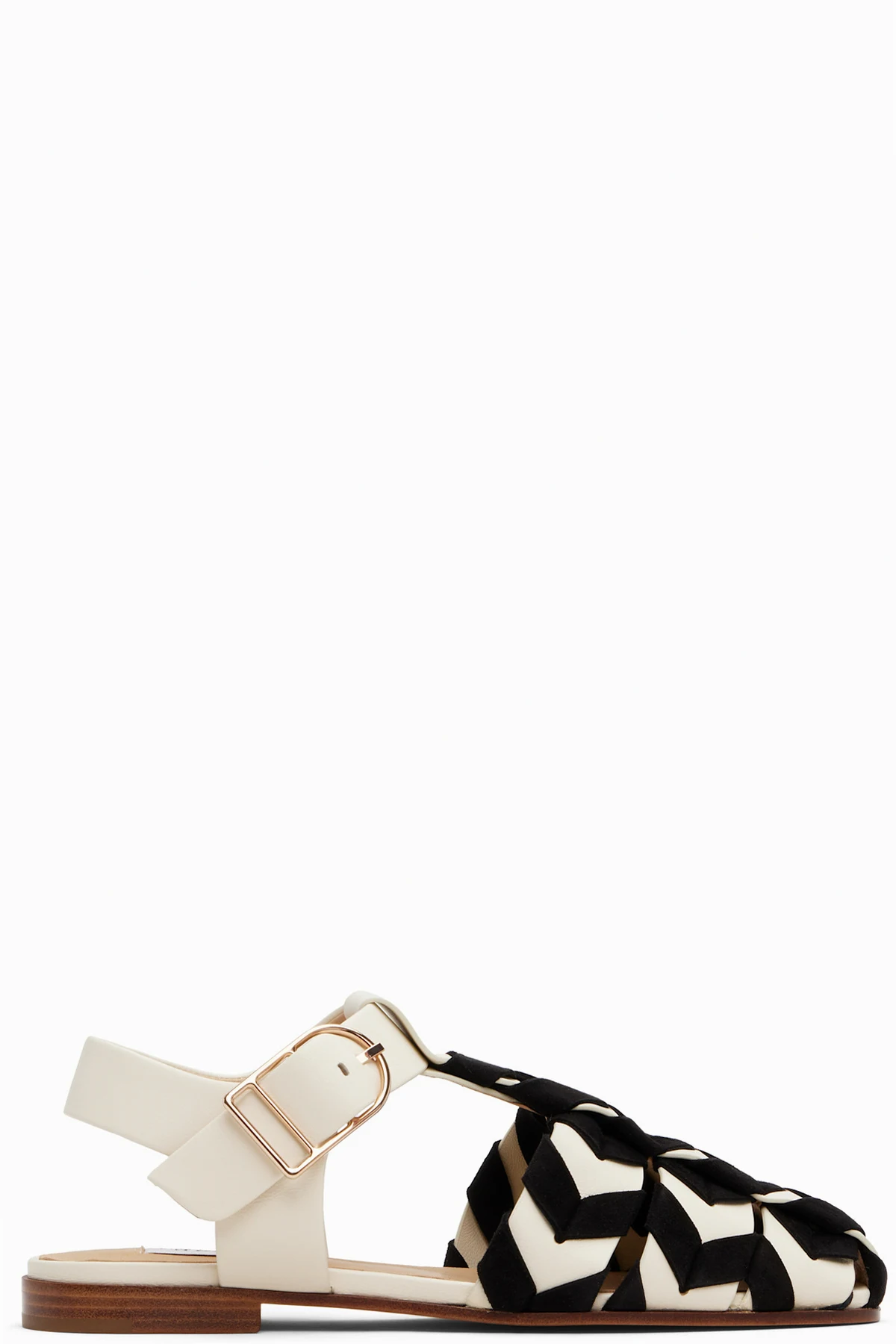 Black & Off-White Willow Sandals
