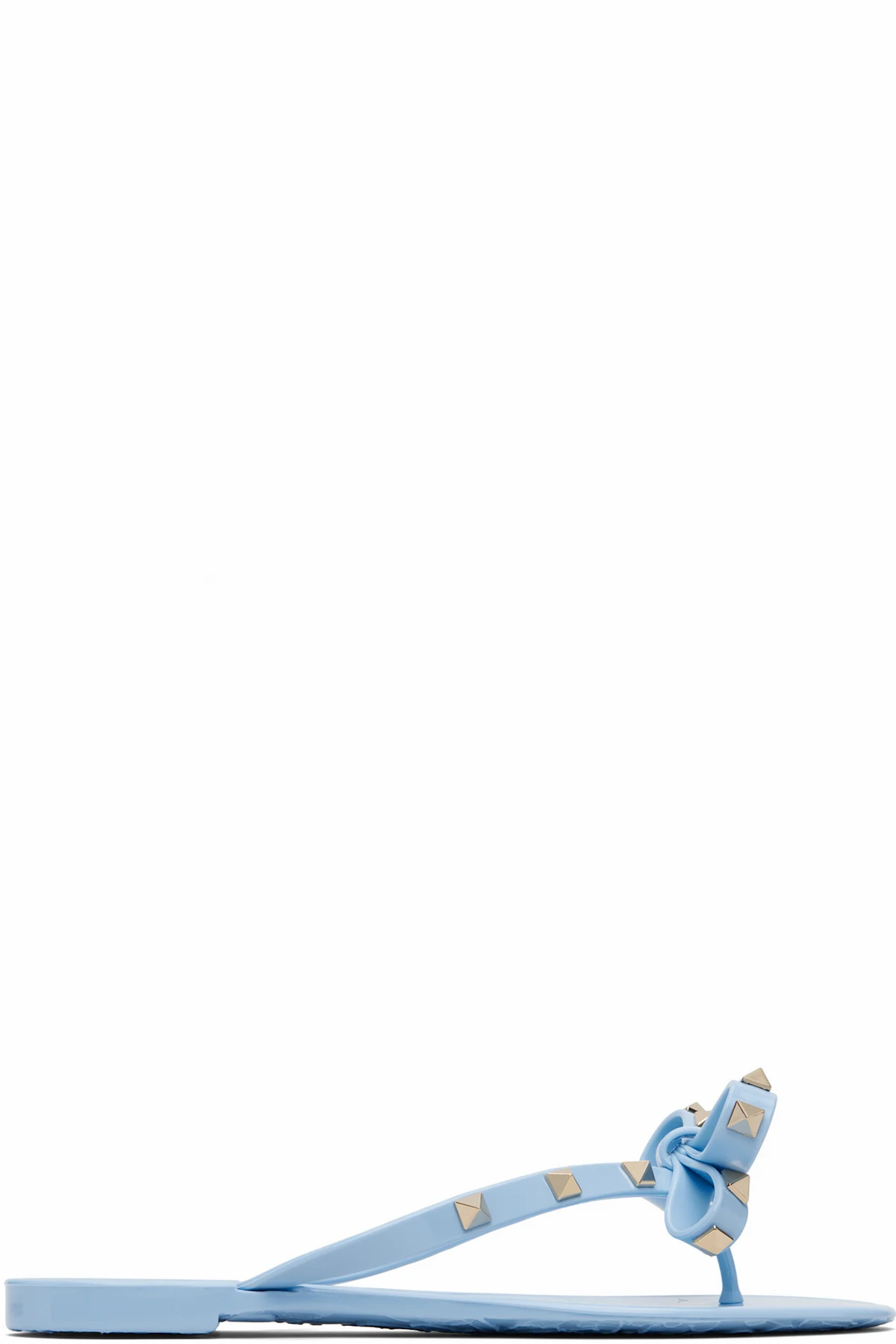 Blue Rockstud Rubber Sandals