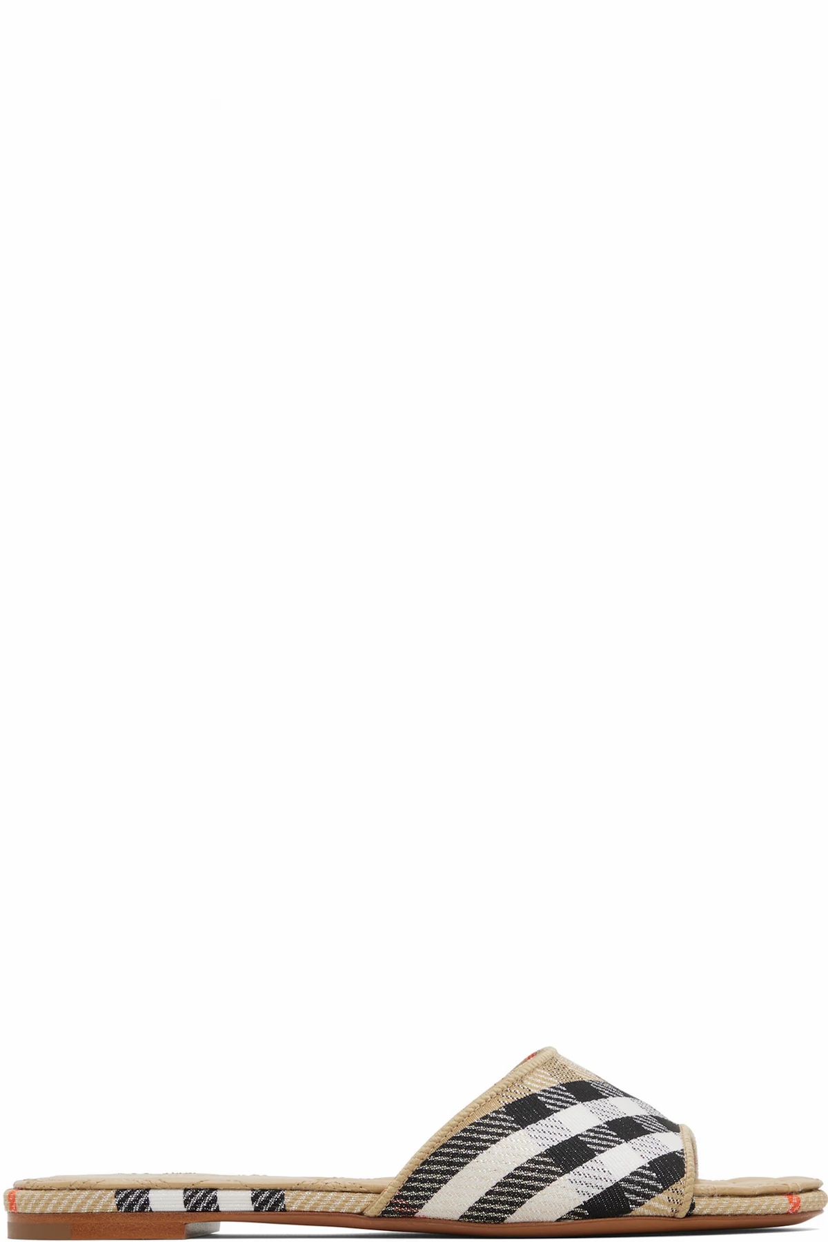 Tan Check Sloane Slides