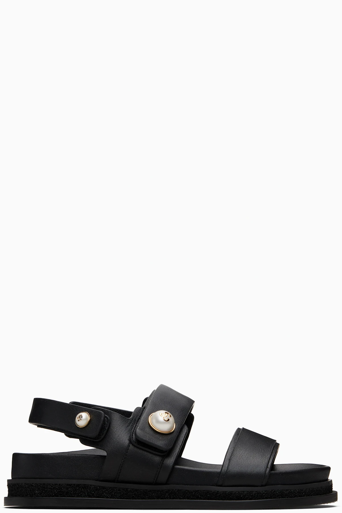Black Fayence City Sandals