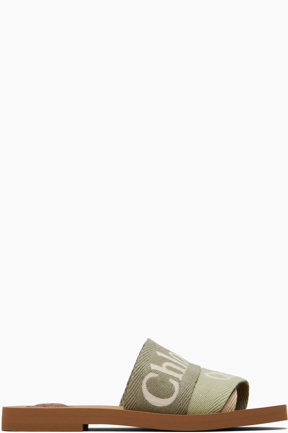 Green Woody Mule Sandals