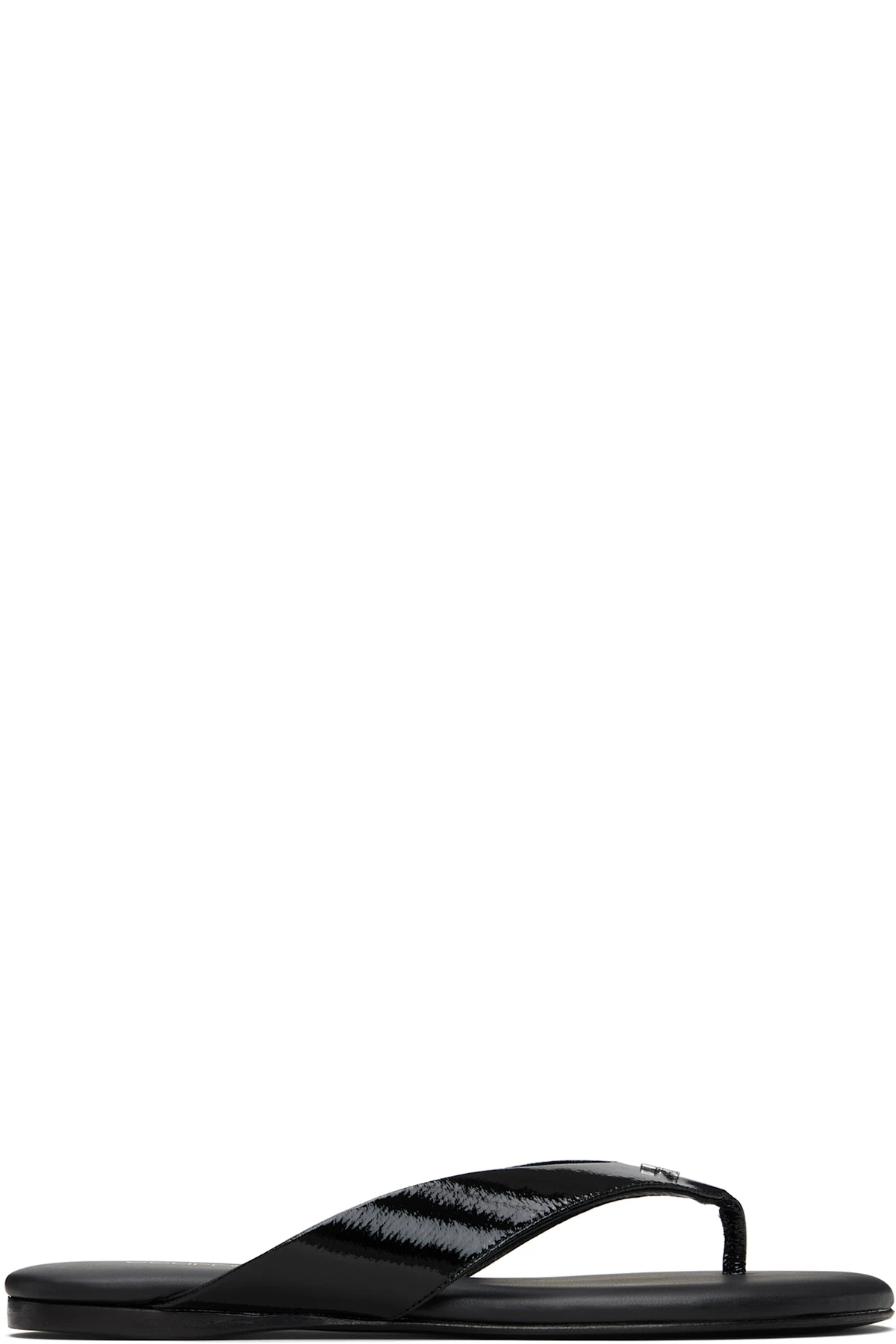 Black Vinyl Flip-Flops