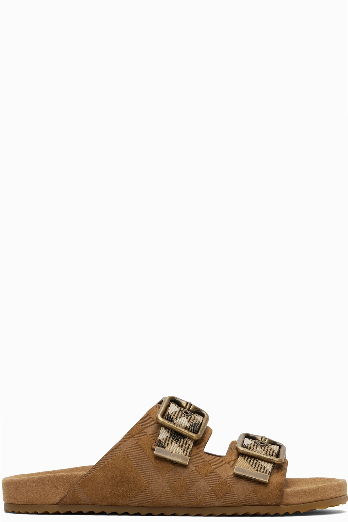 Brown Check Suede Urchin Sandals