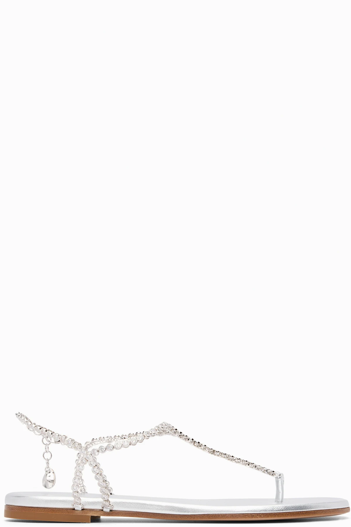 Silver Eternity Thong Sandals