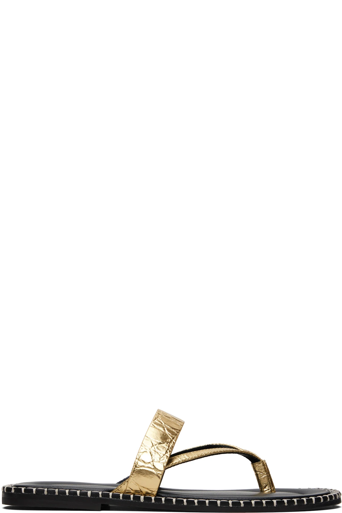 Gold Leather Sandals