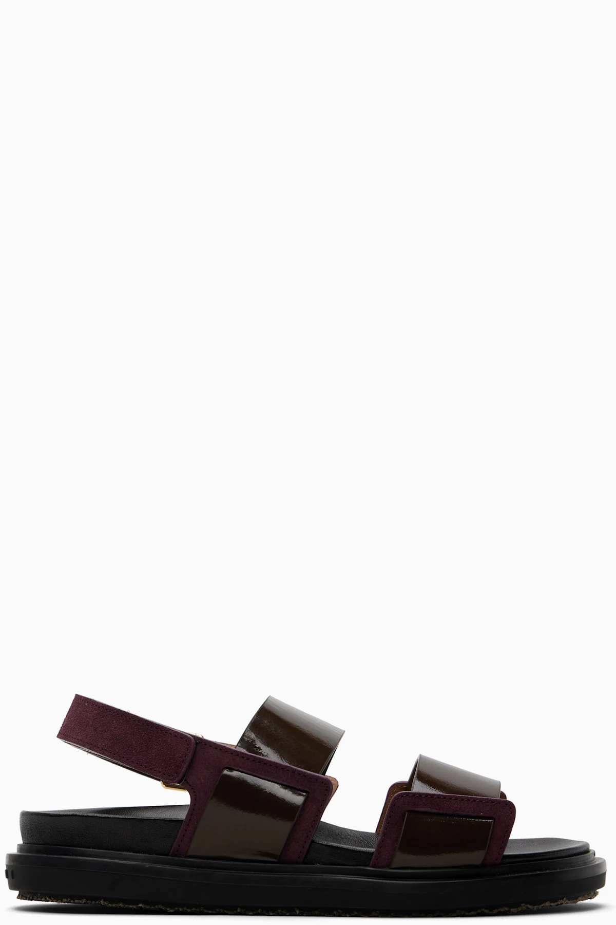 Brown & Burgundy Fussbett Sandals