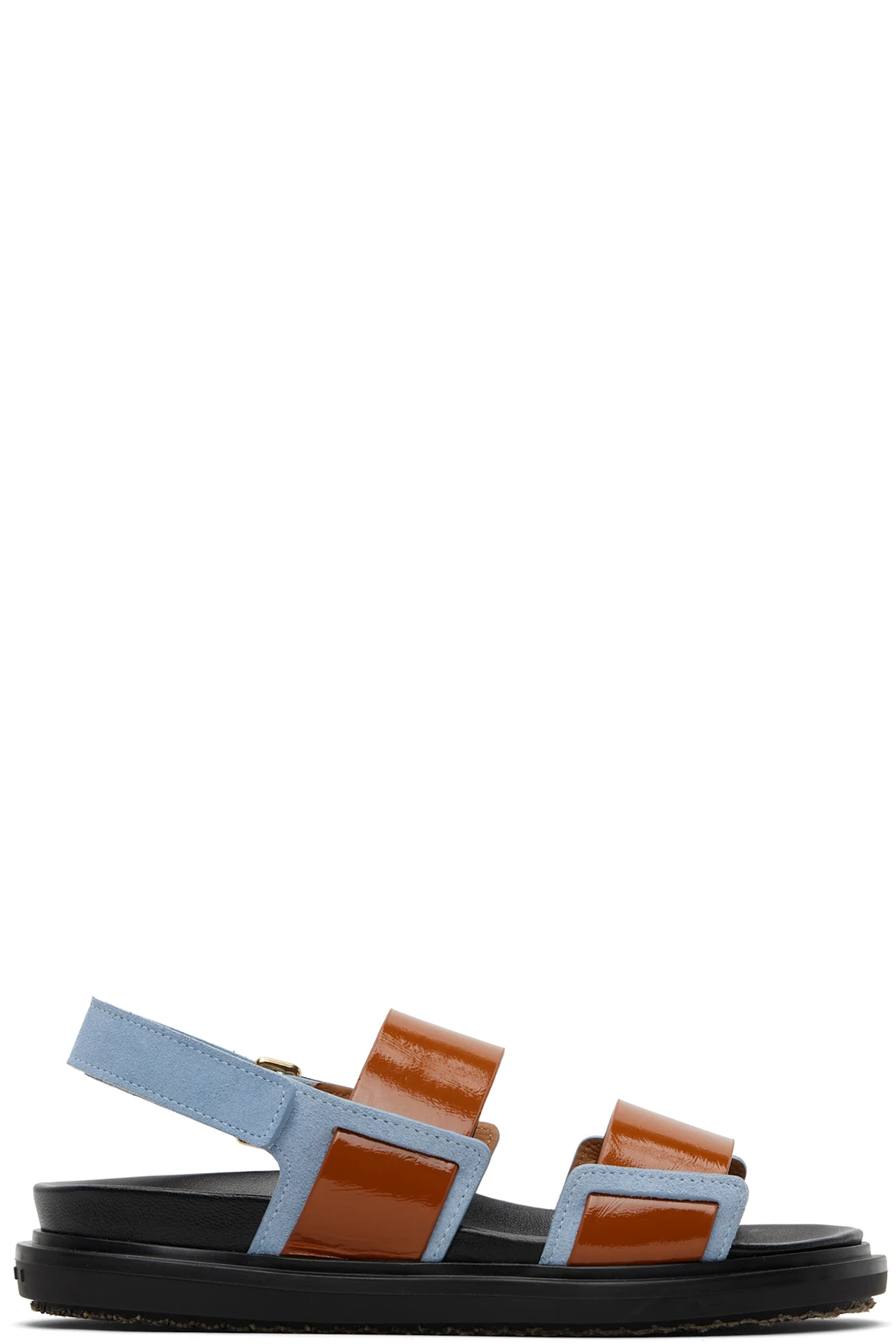 Tan & Blue Fussbett Sandals