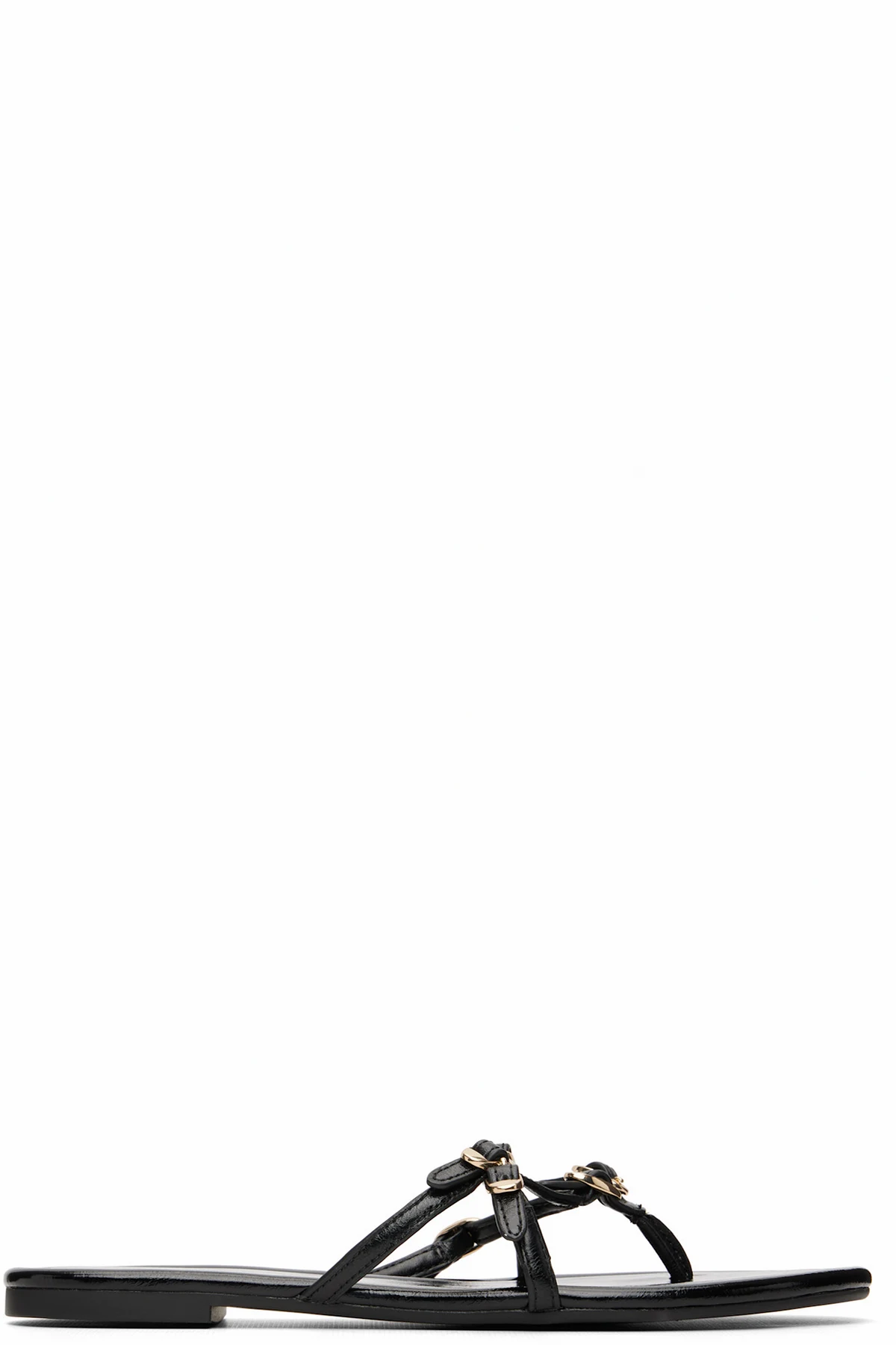 Black 'The Leather Kiki' Sandals