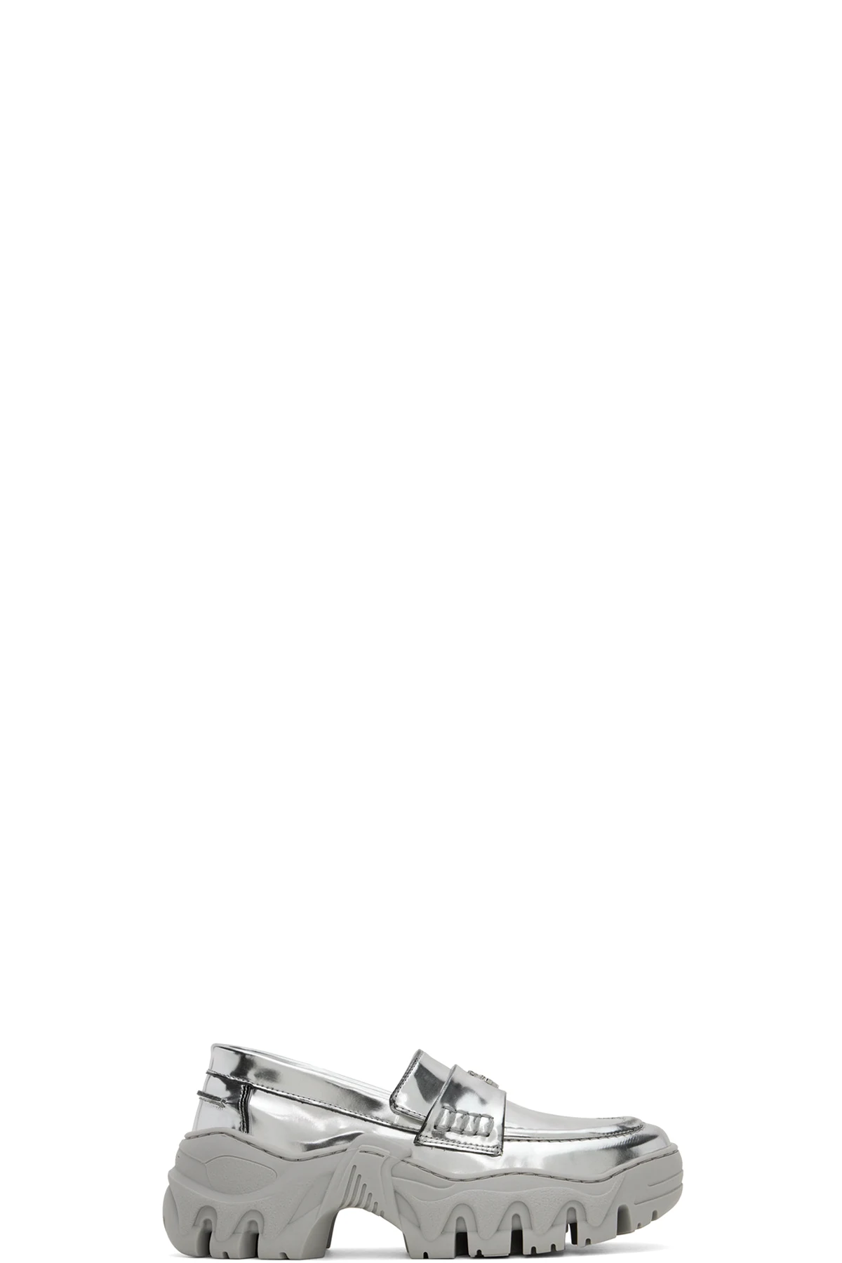 SSENSE Exclusive Silver Loafers