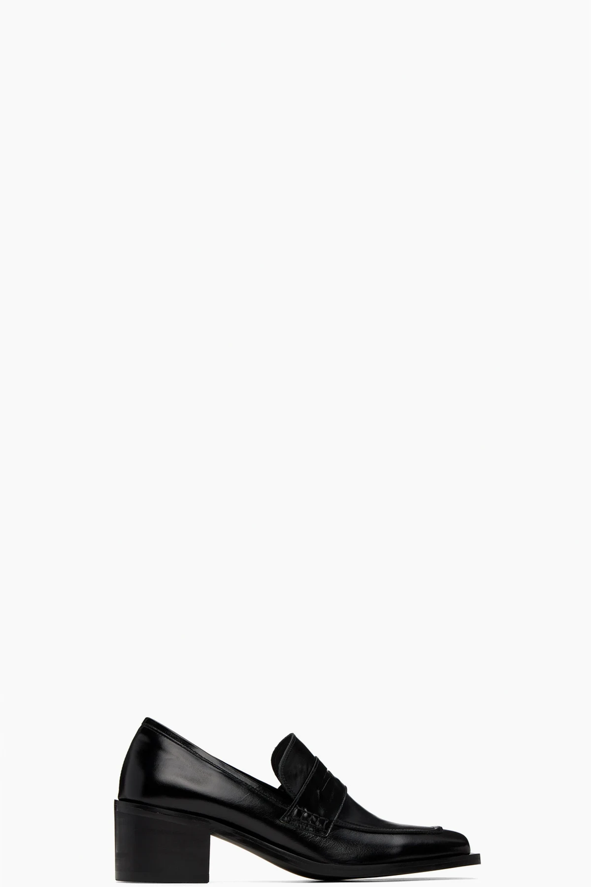 Black Wrinkle-Effect Loafers