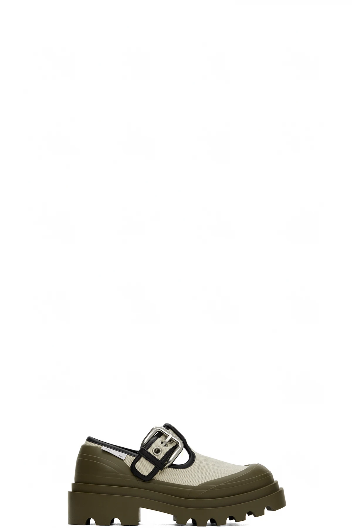 Beige & Khaki Trek Mary-Jane Loafers