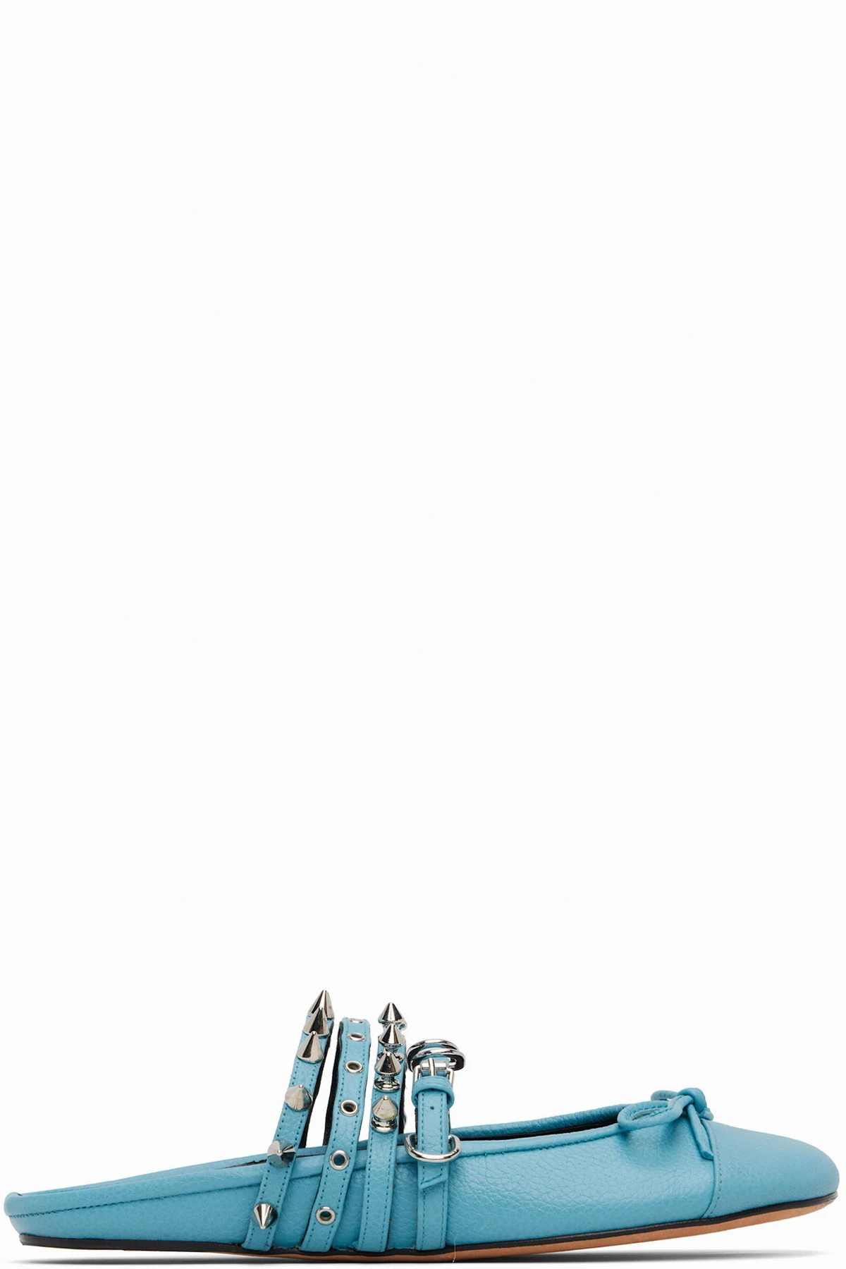 Blue Spike Ballerina Mules