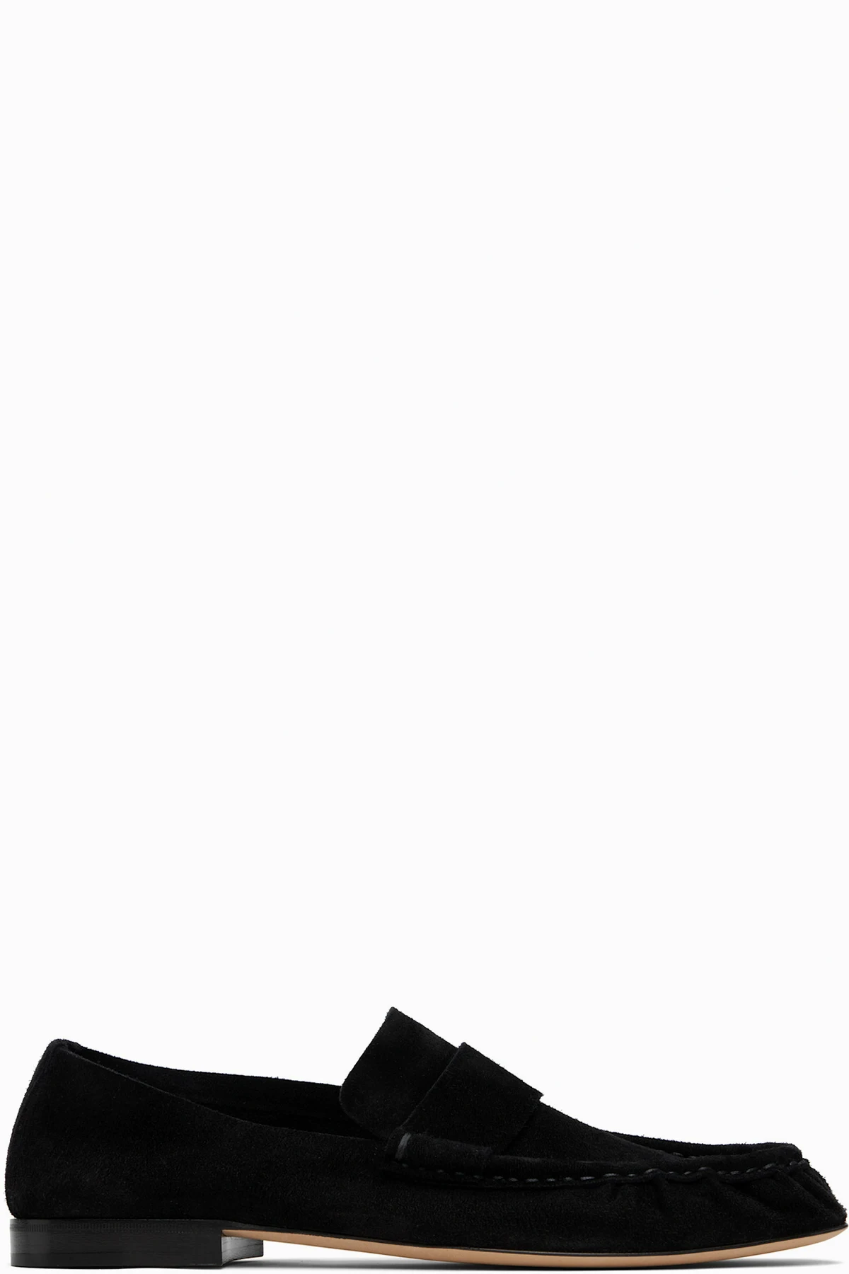 Black Soft Suede Loafers