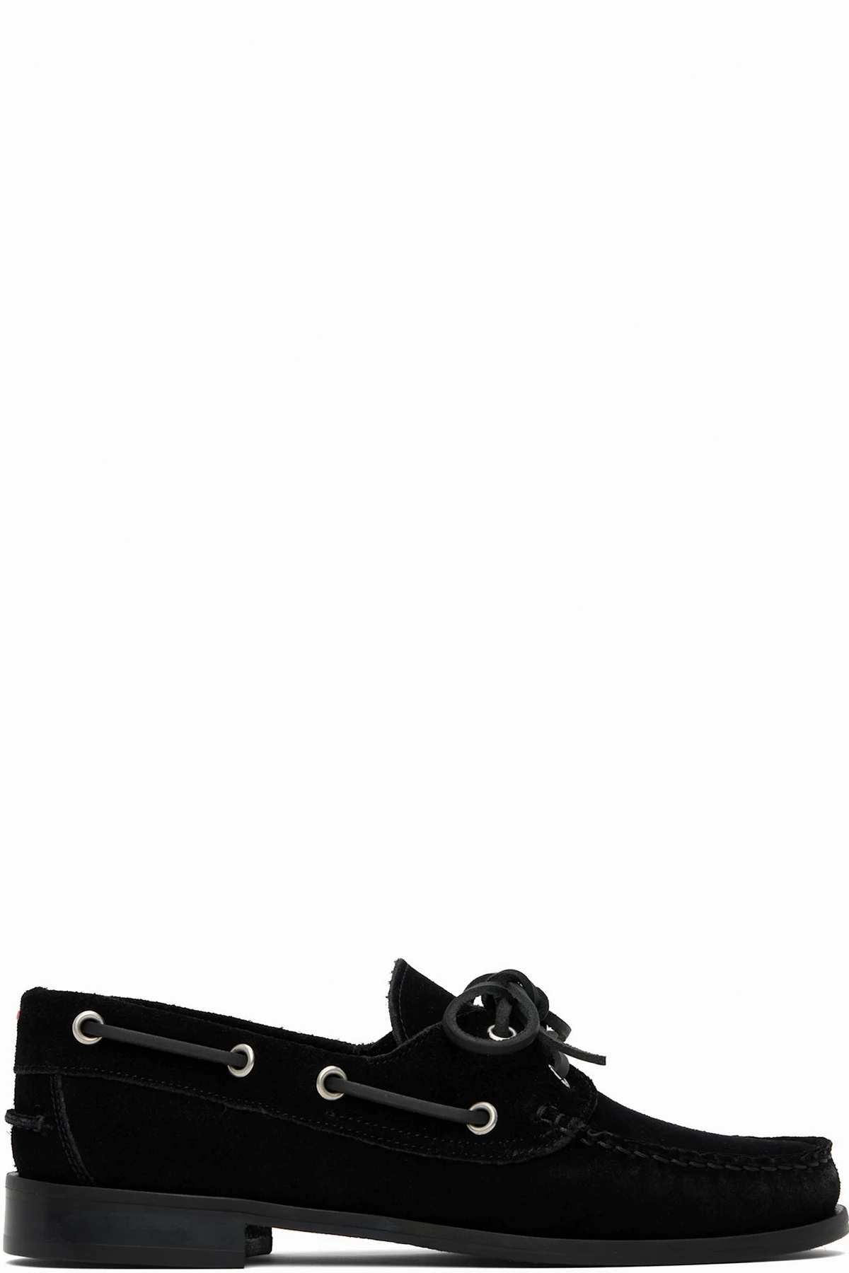 Black Harris Suede Boat Shoes