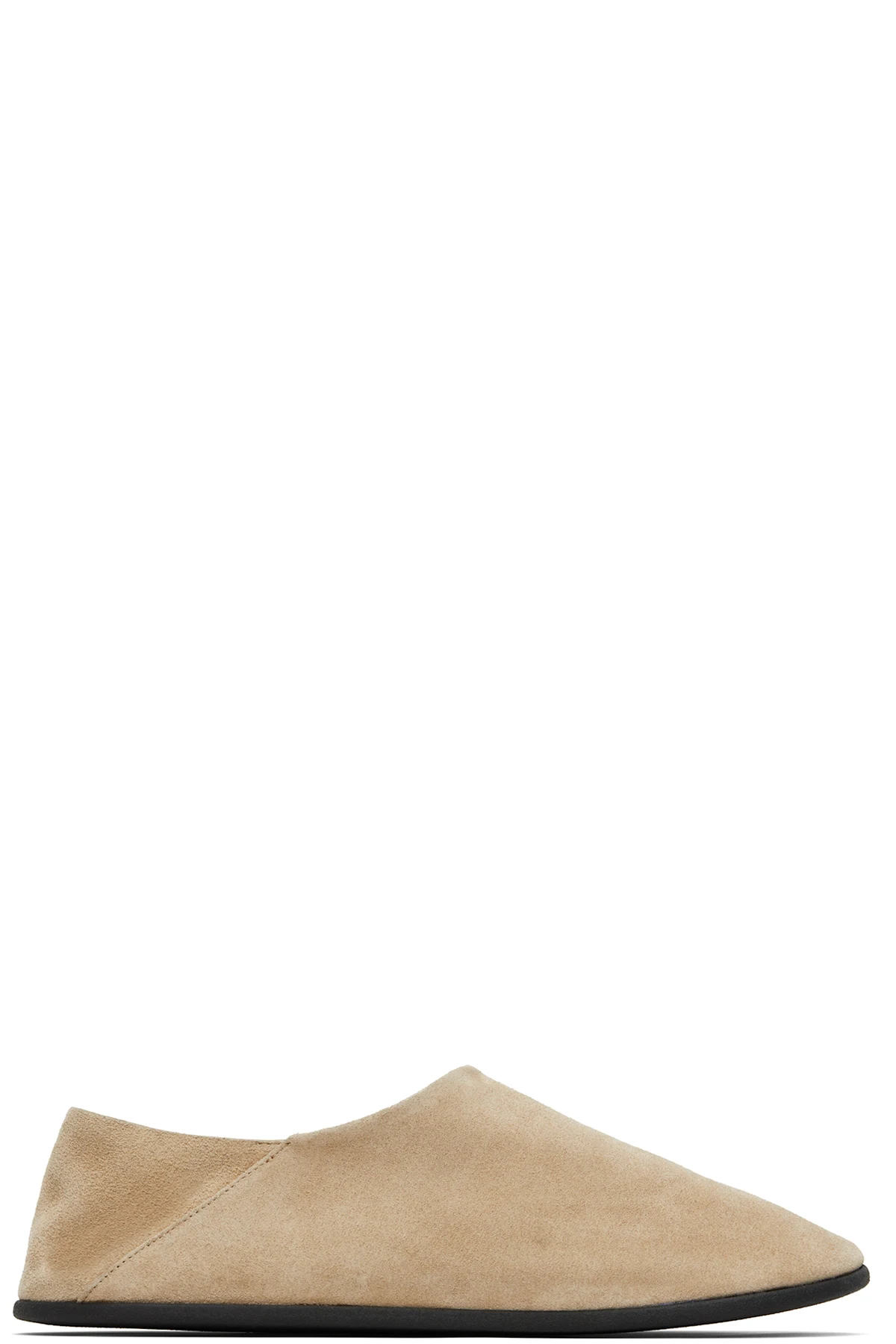 Beige Big Bootie Mule Loafers