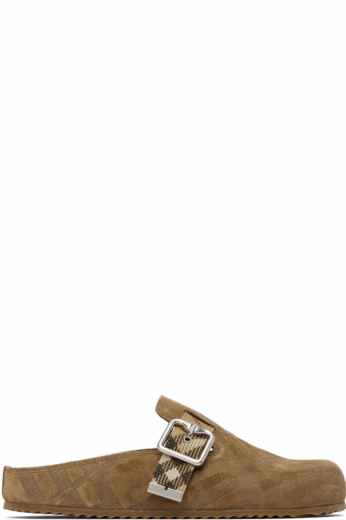 Brown Check Suede Urchin Clogs