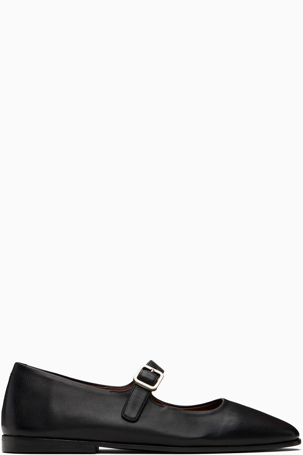 Black Scivolo Leather Ballerina Flats