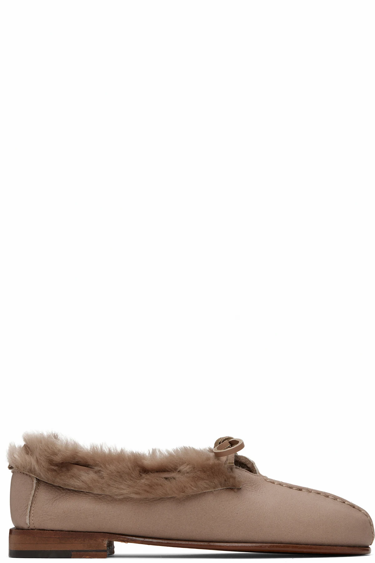 Taupe Tilla Shearling Loafers