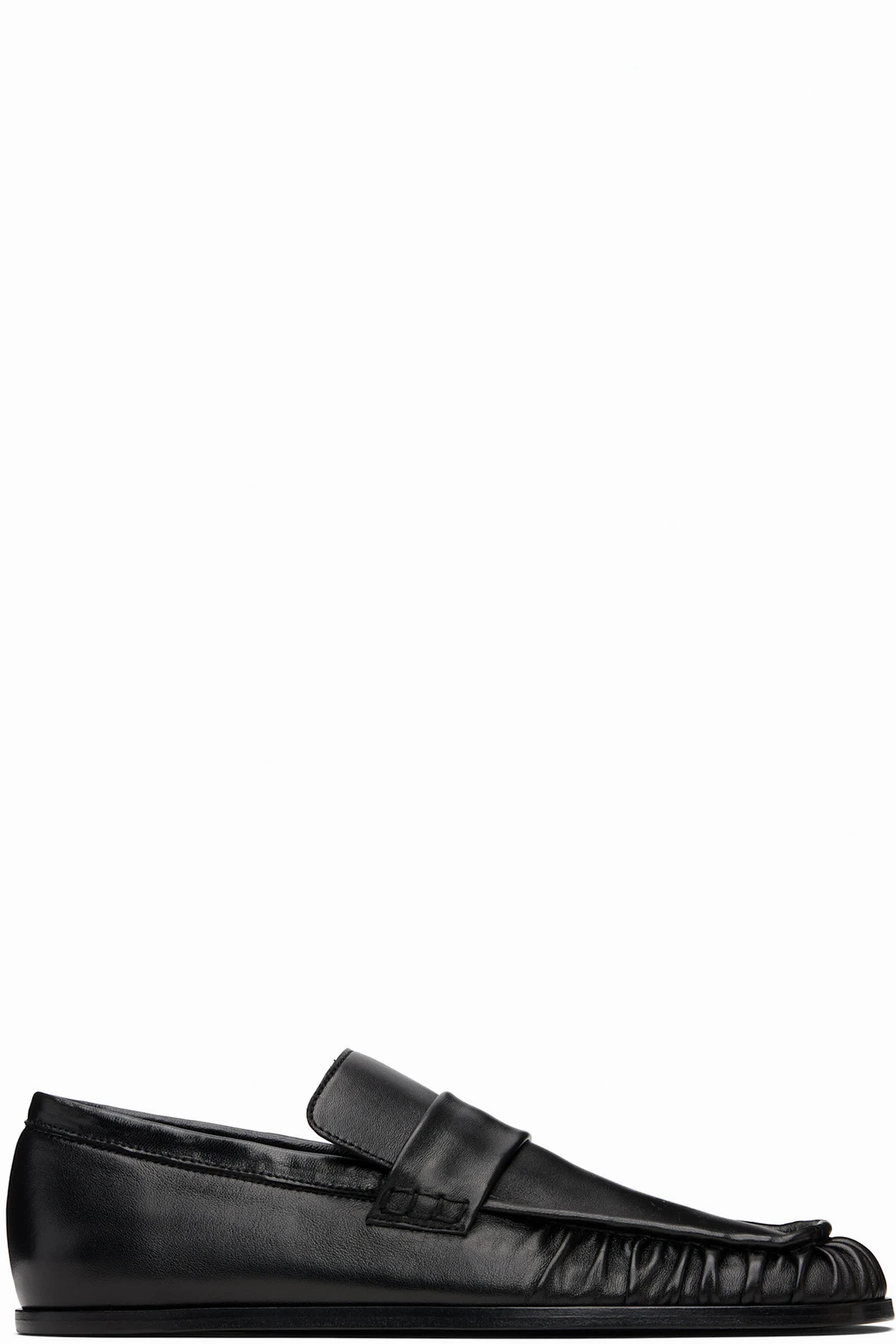 Black Square Toe Loafers