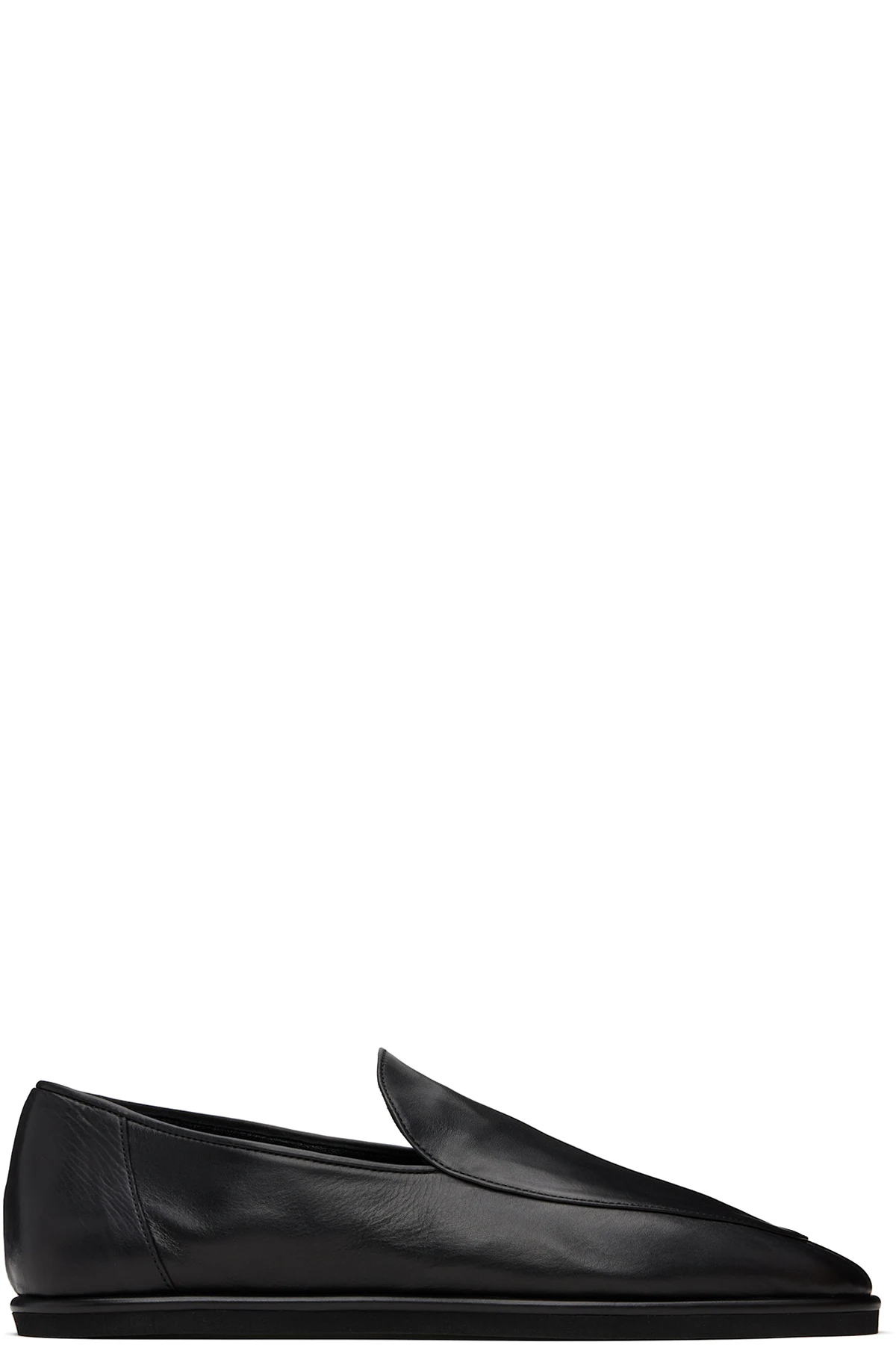 Black Soft Leather Loafers