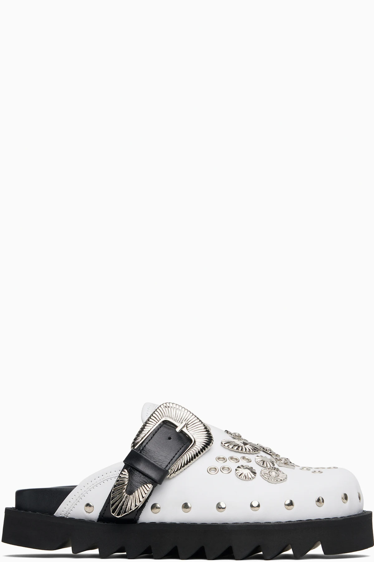 SSENSE Exclusive White Buckle Slip-on Loafers