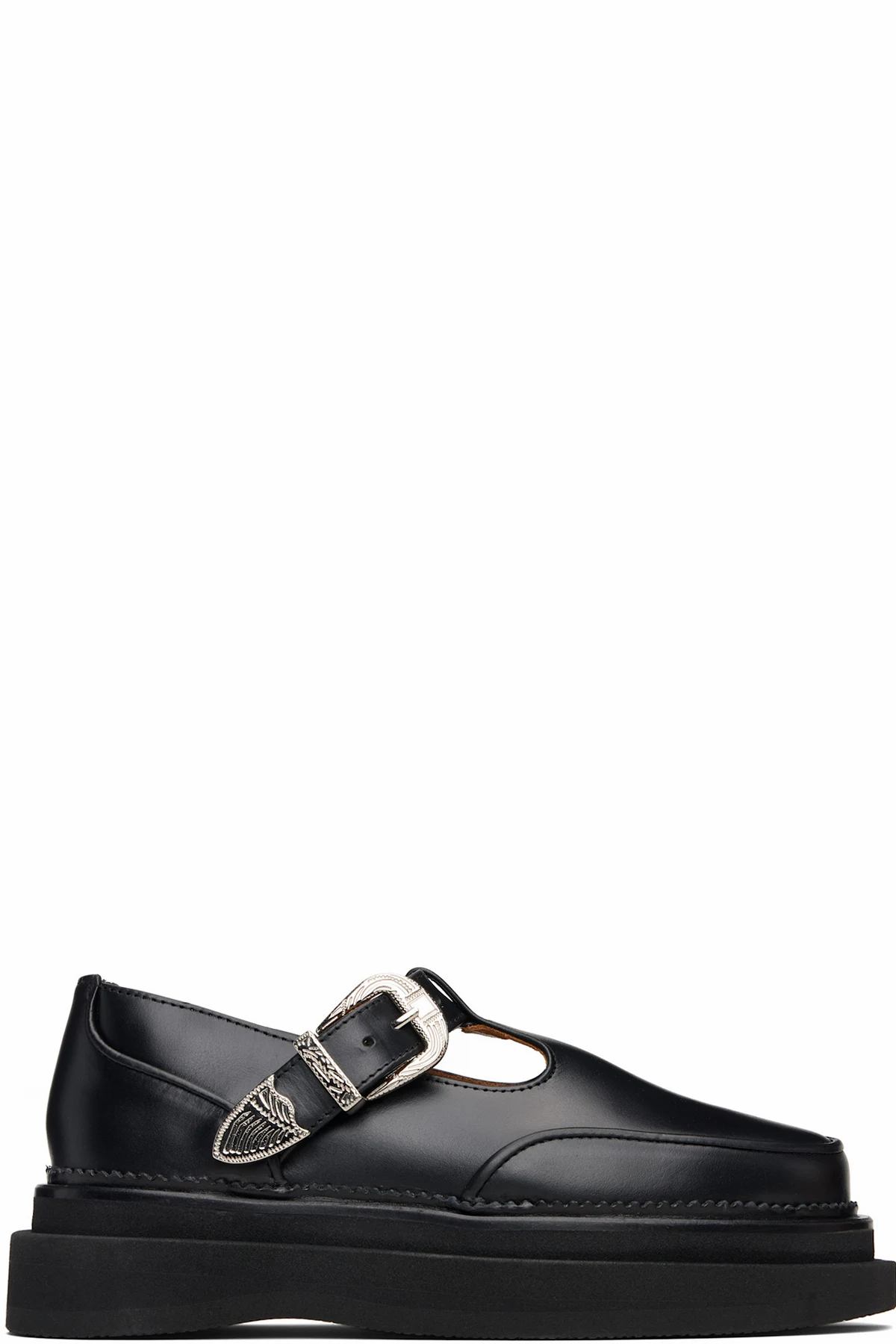 Black T-Bar Mary Jane Loafers