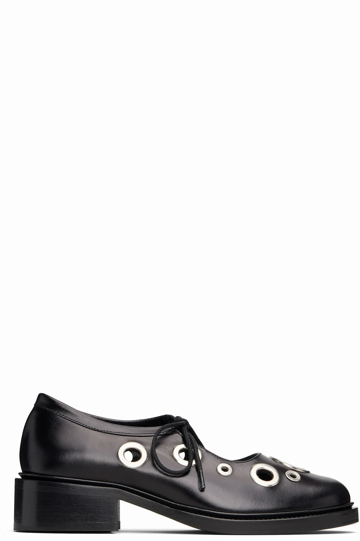 Black Fabiana Eyelet Loafers