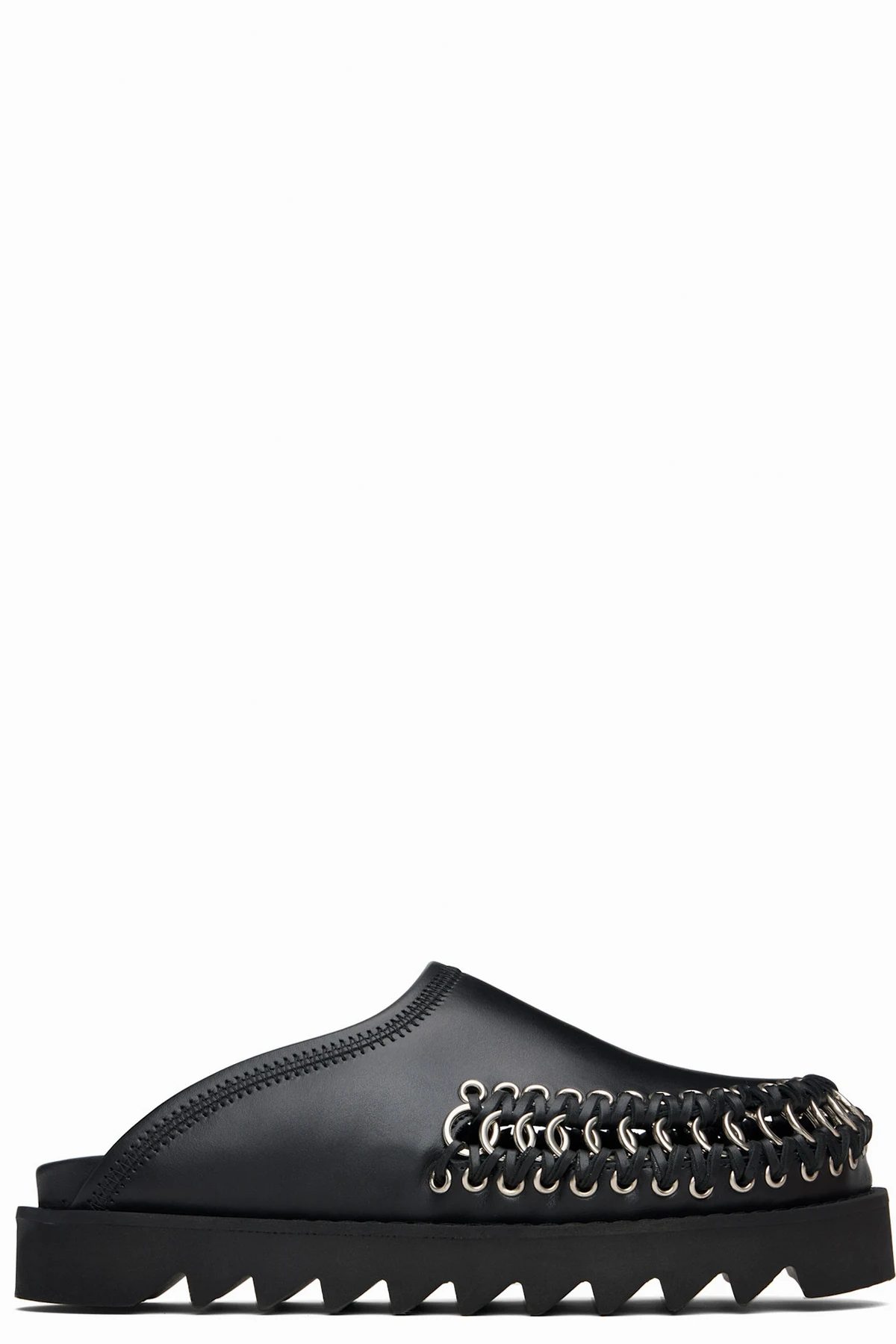 Black Hoop Detail Slip-on Loafers