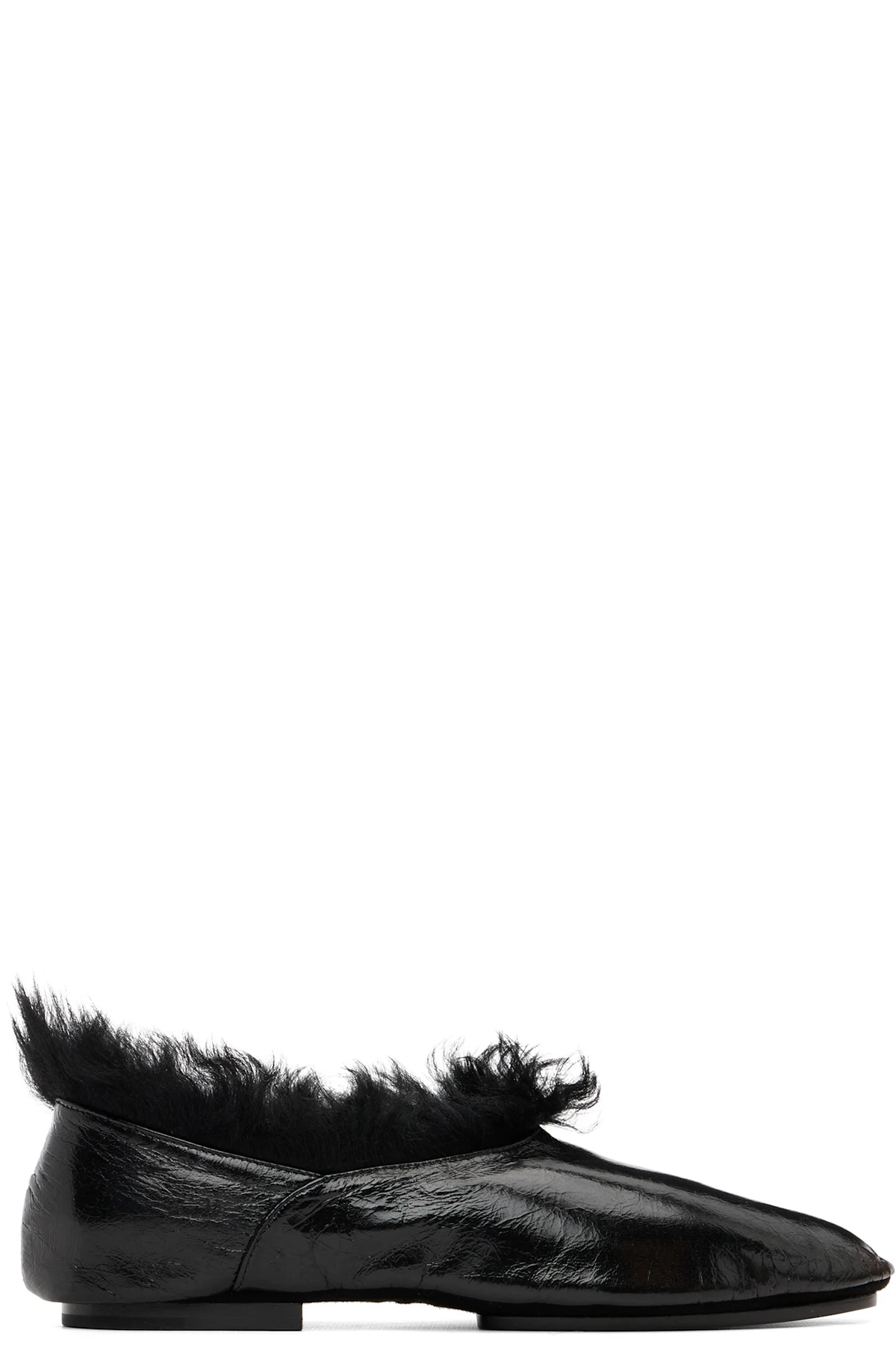 Black Deerskin Slippers