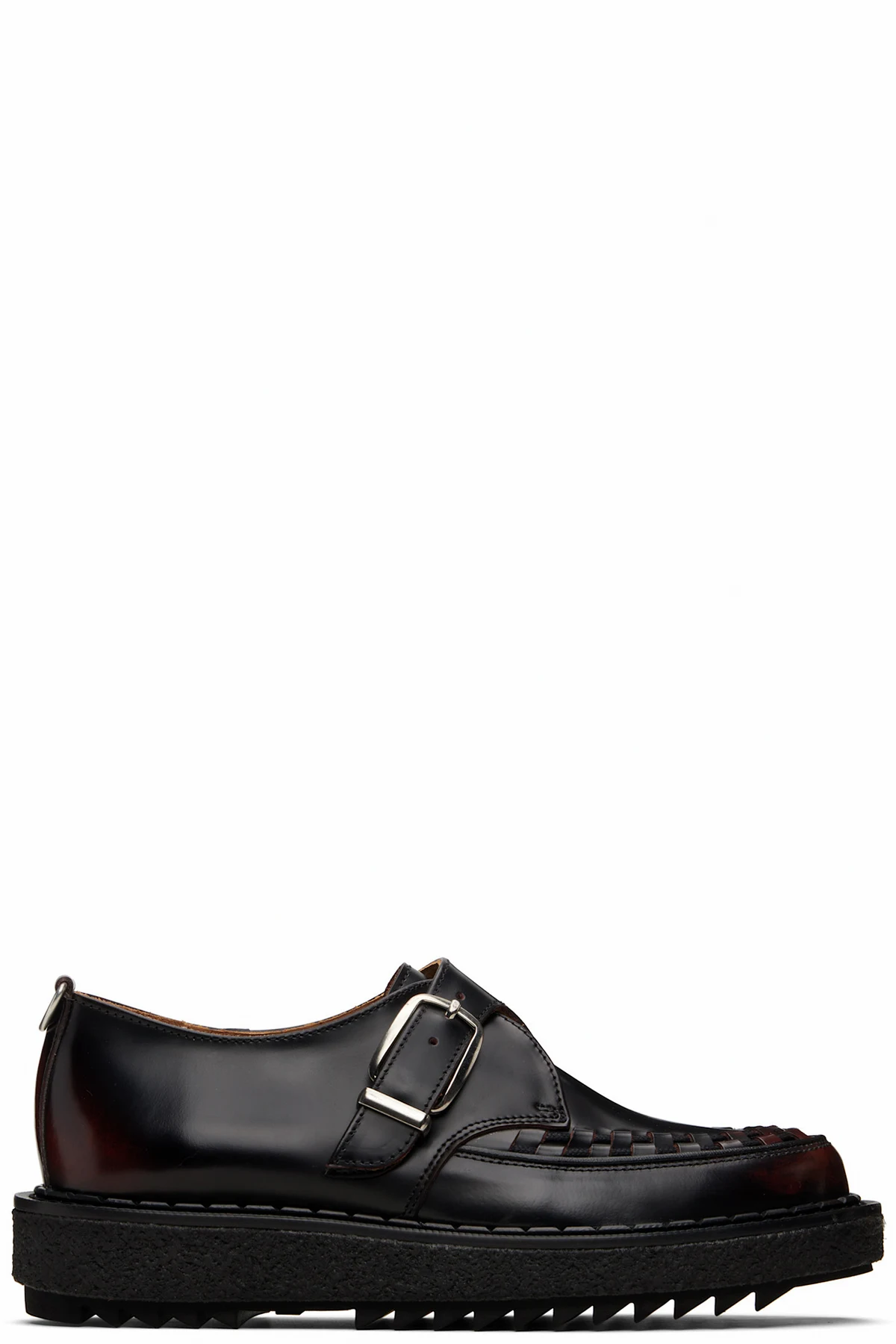 Burgundy YMC Edition Ripple Hatton Monk Loafers