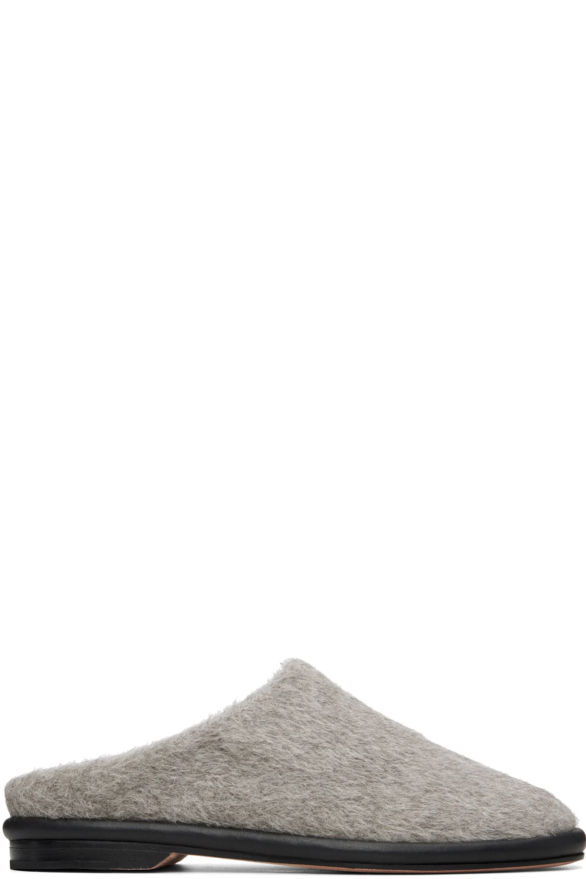 SSENSE Exclusive Gray Brushed Mule Loafers