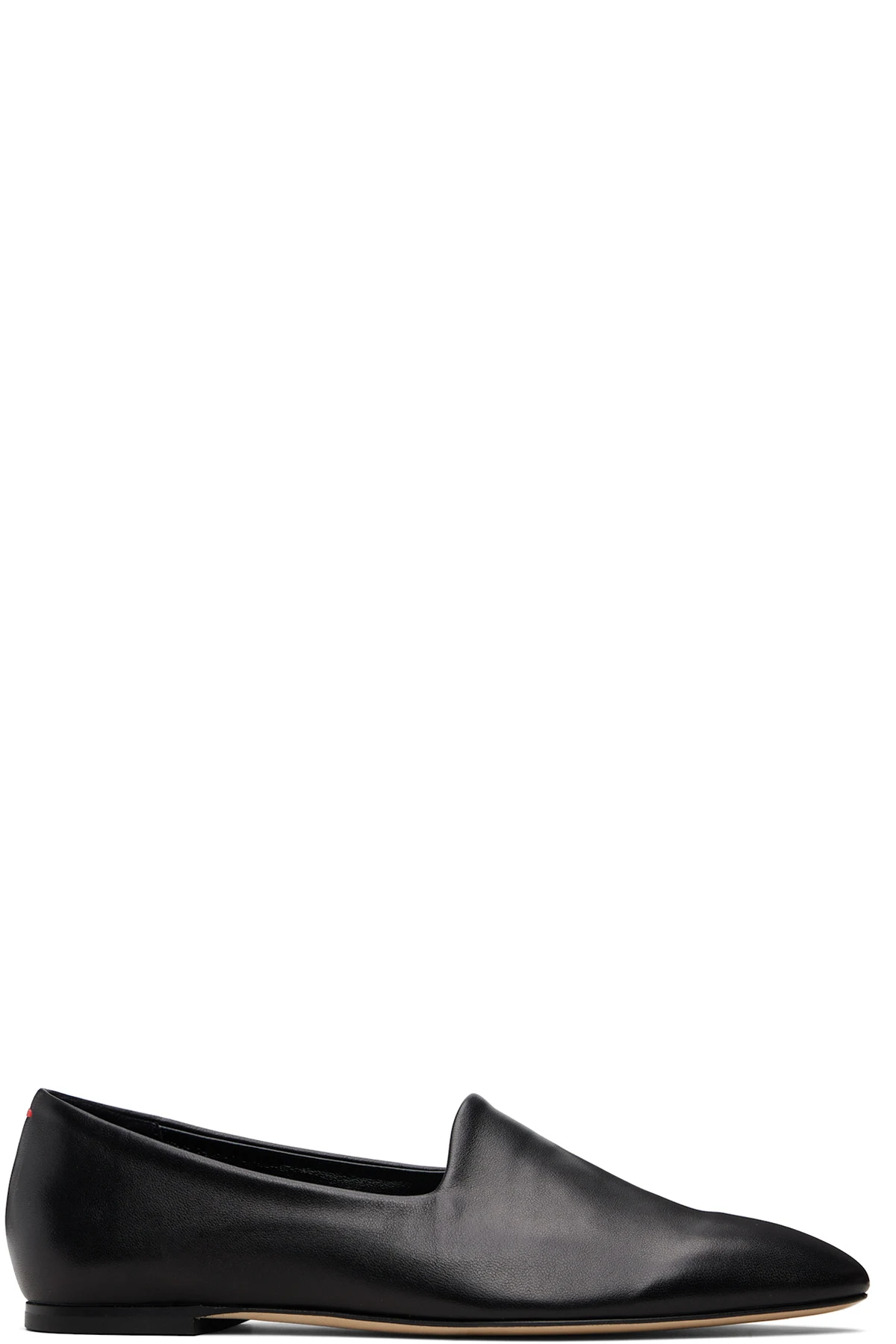Black Vanna Almond-Toe Loafers