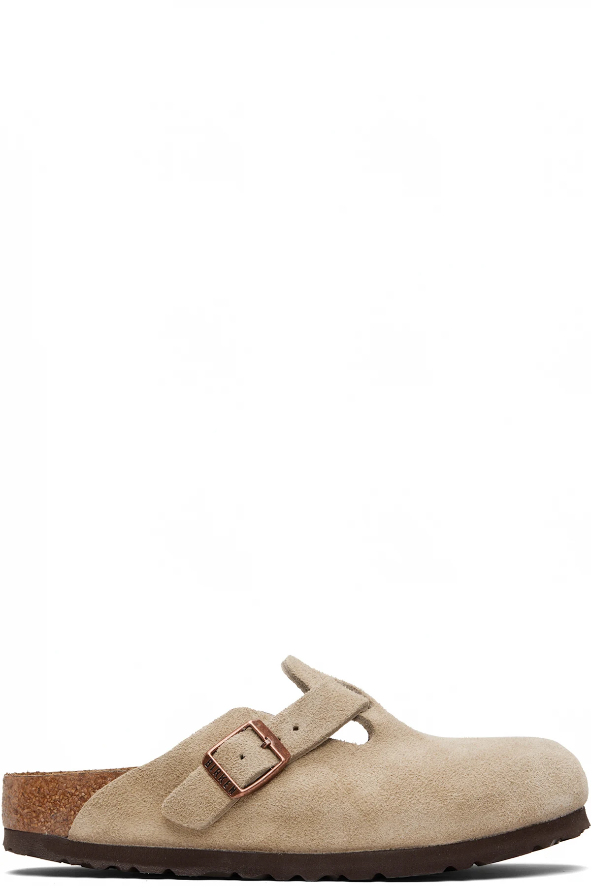 Taupe Narrow Boston Soft Footbed Slip-on Loafers