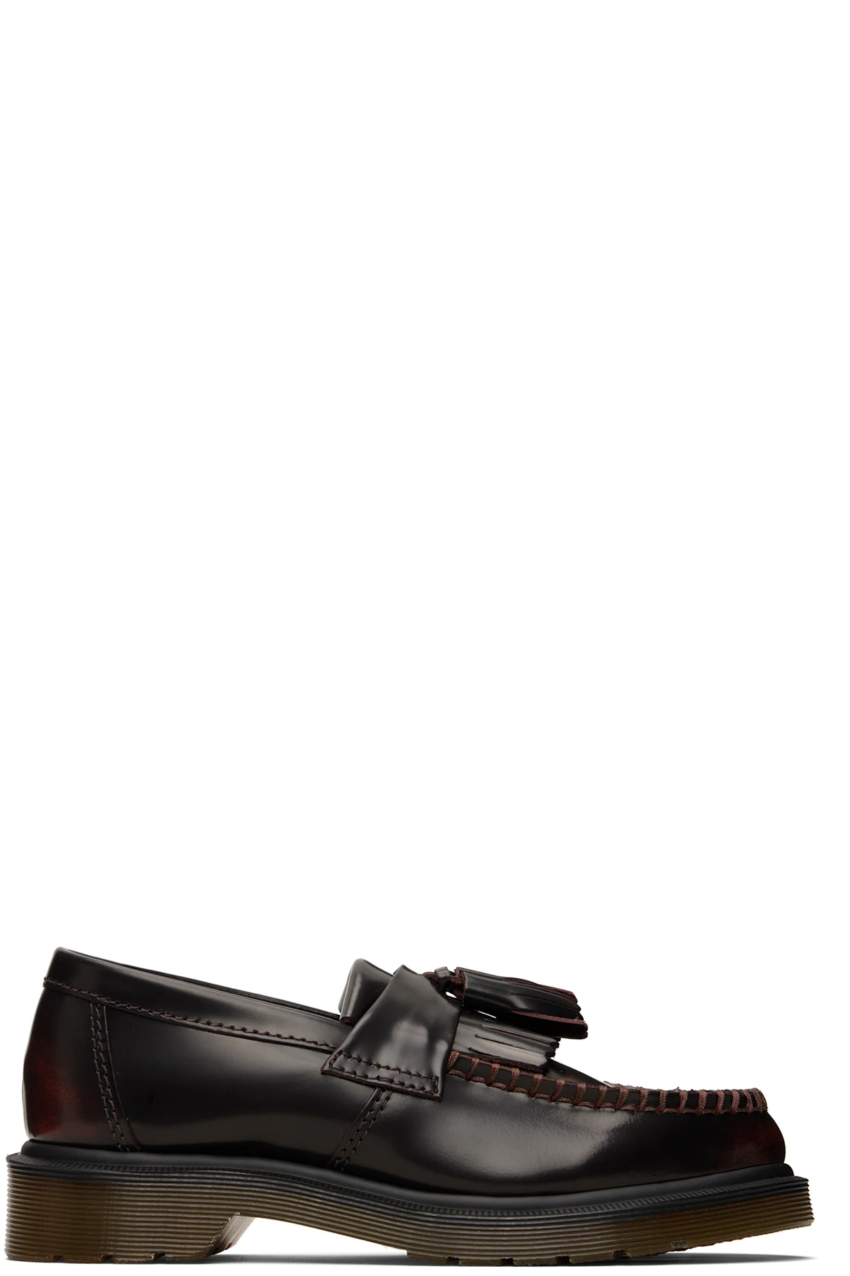 Burgundy Adrian Arcadia Leather Tassel Loafers