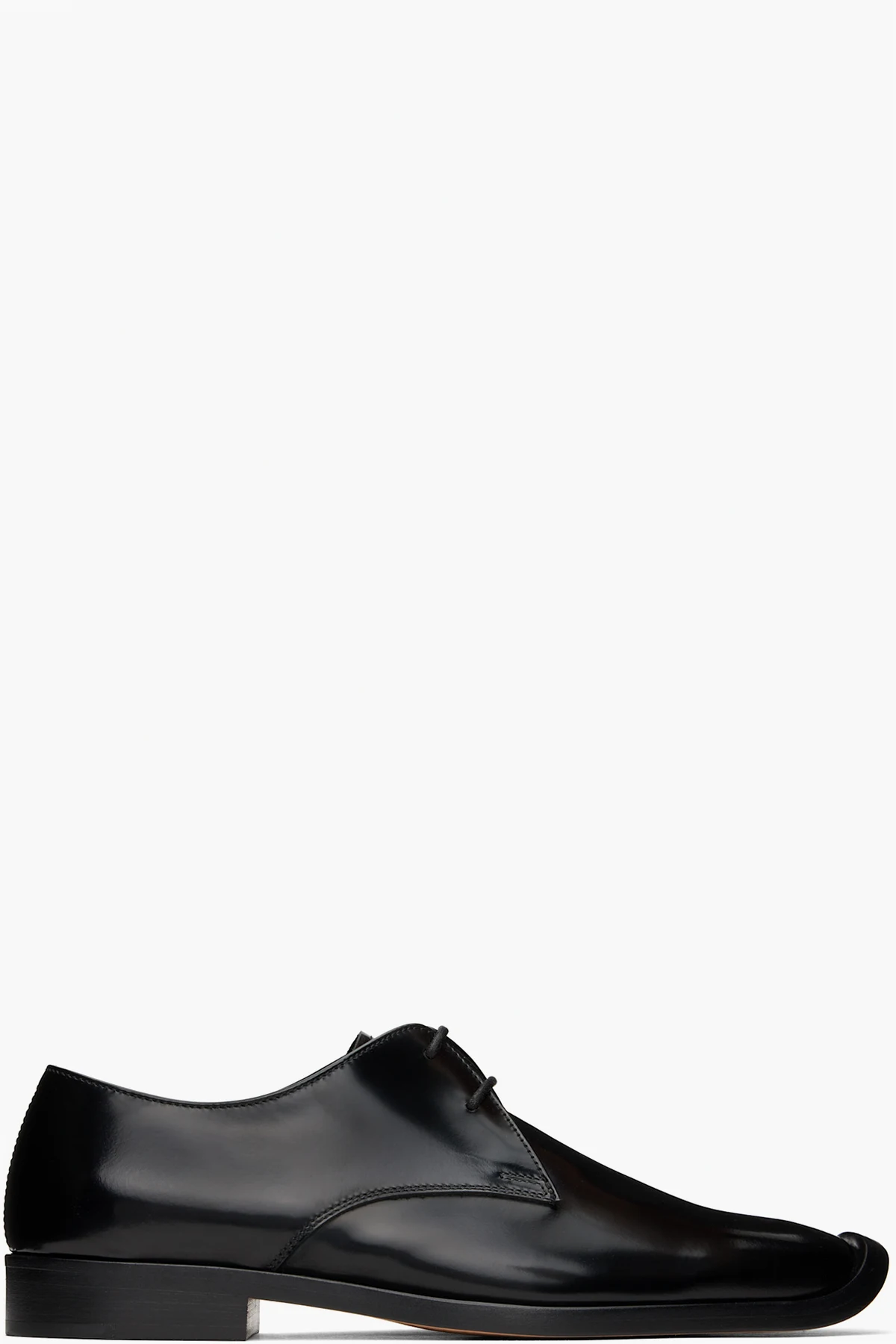Black Comma Lace-Up Derbys