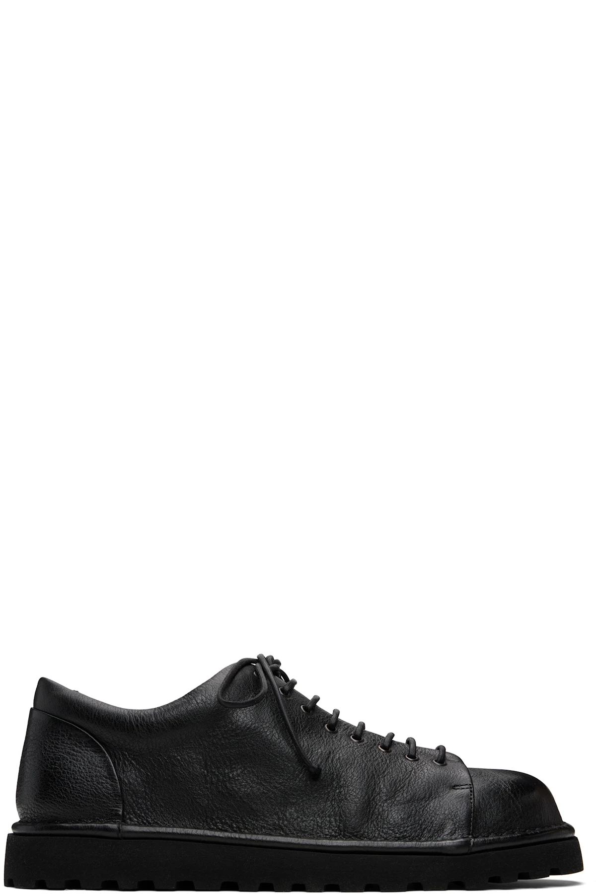 Black Leather Derby Sneakers