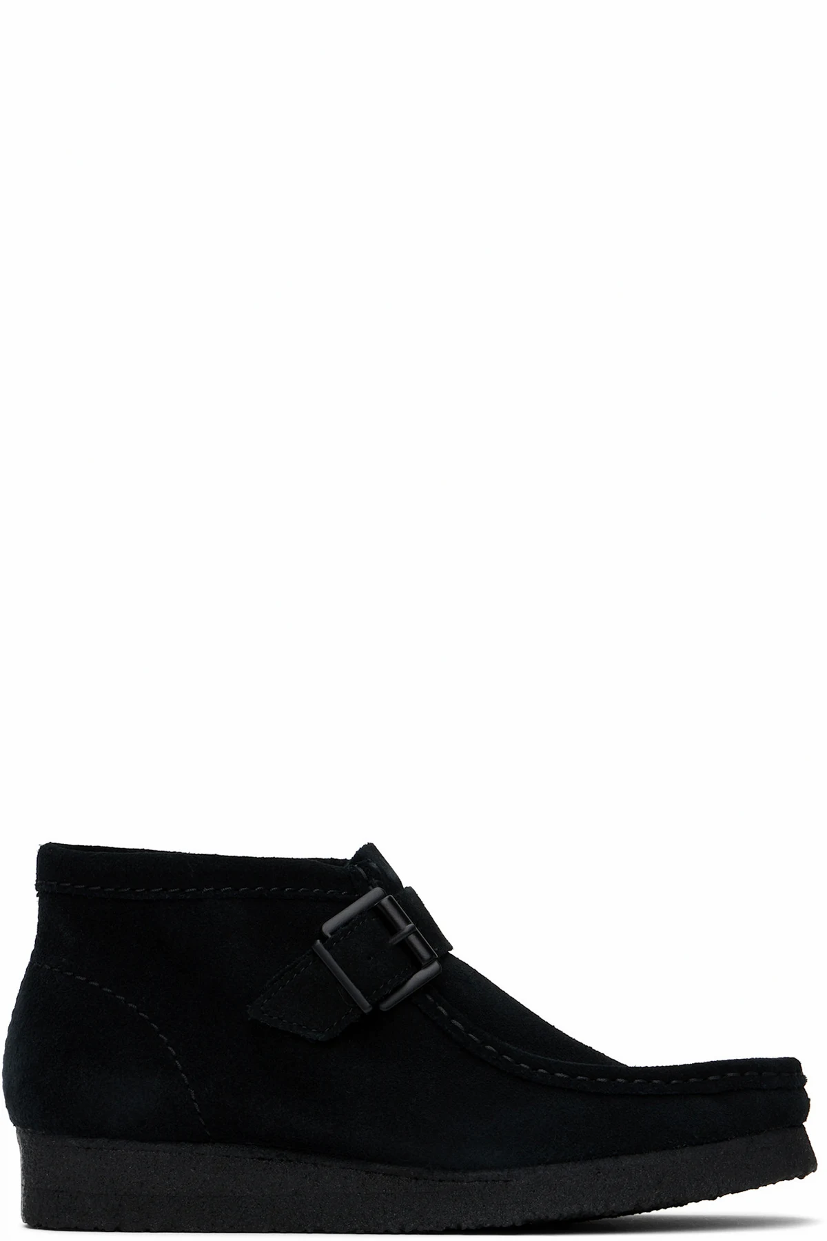 Black Wallabee Buckle Boots