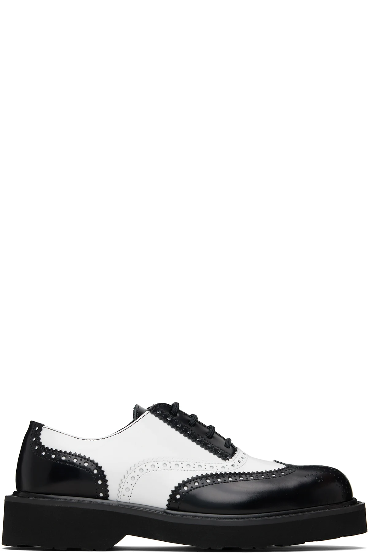 Black & White Kenzo Paris 'KENZO Ukio' Brogue Oxfords