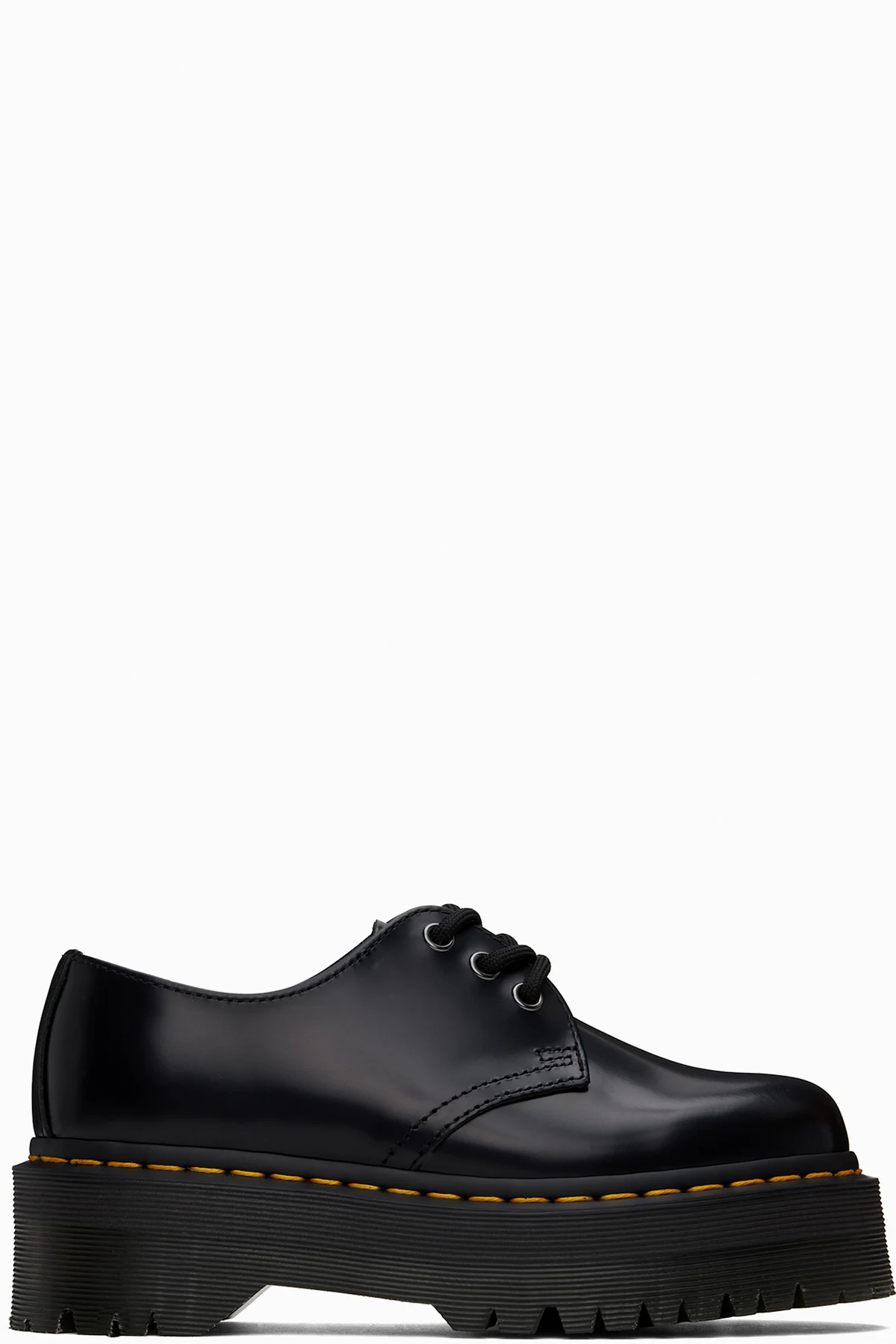 Black 1461 Smooth Leather Platform Derbys